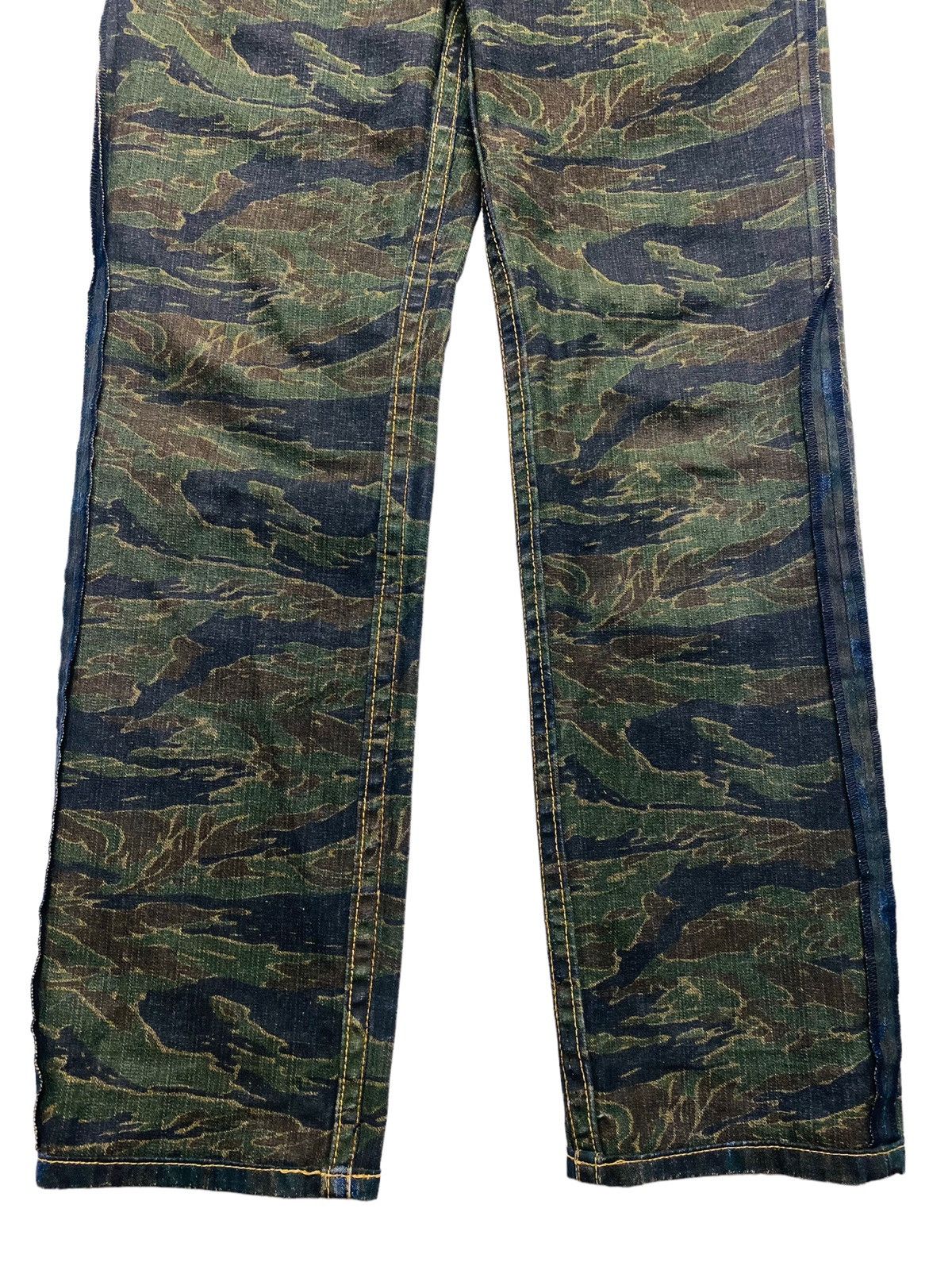 PPFM 2005 PPFM - 20th Anniversary Painter Tiger Camo Denim Pants Size US 29 - 9 Thumbnail