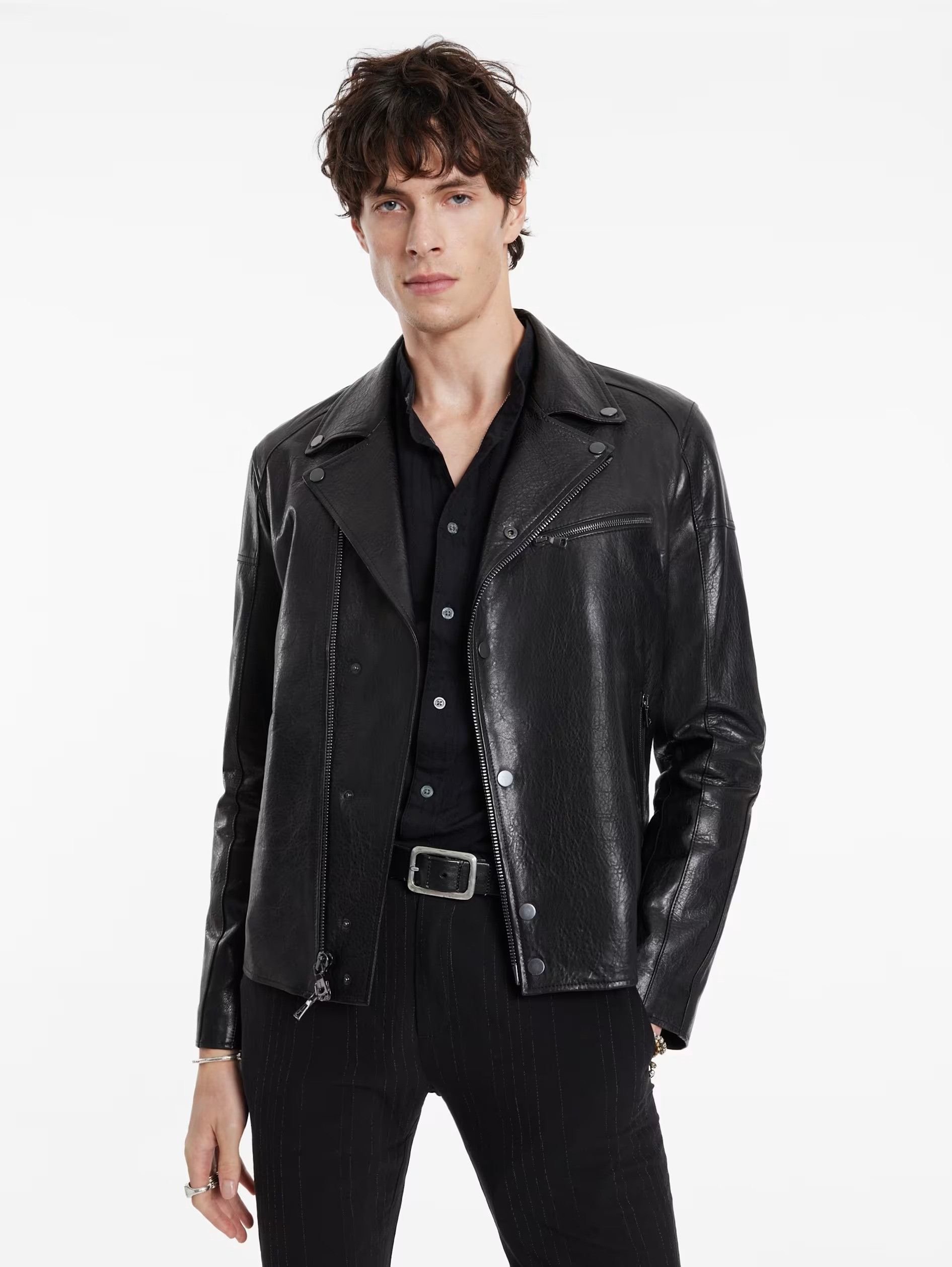 John Varvatos $1998 John Varvatos Rawley Biker Jacket Size US M / EU 48-50 / 2 - 2 Thumbnail