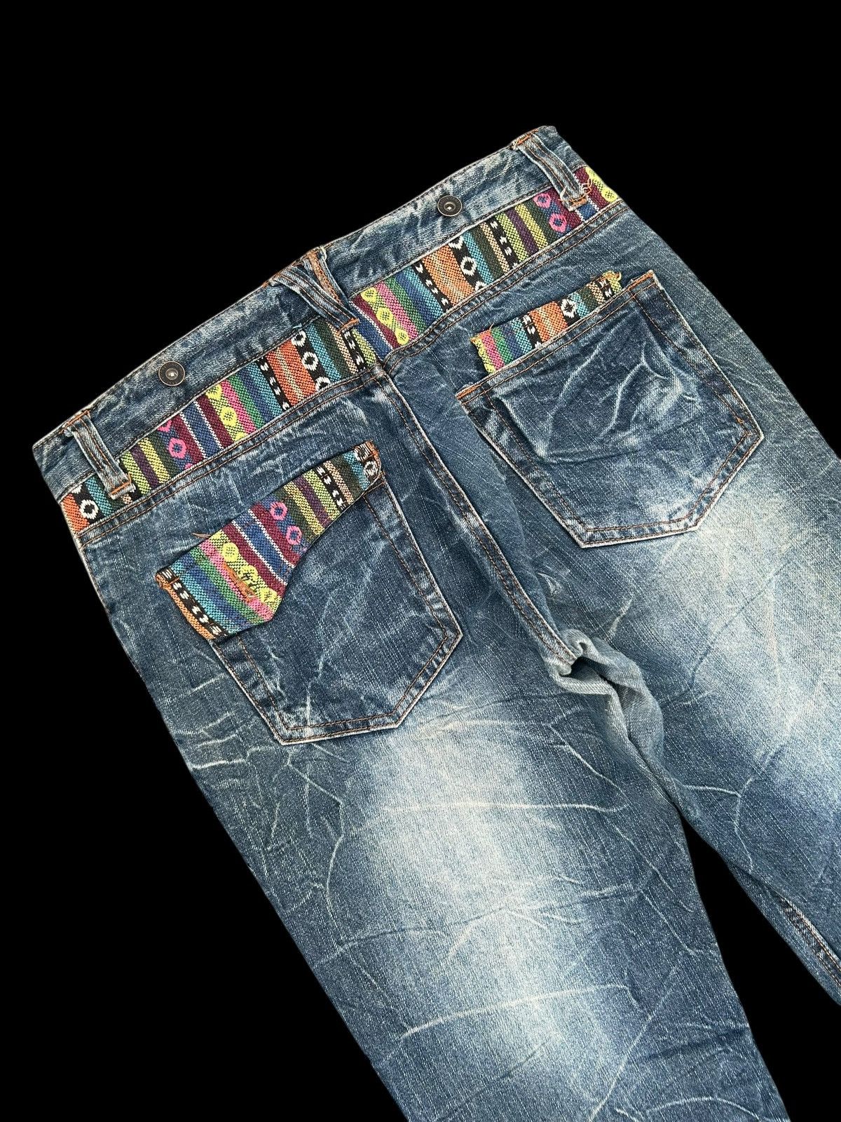 Japanese Brand × Kapital × Vintage Japanese Nylaus Distressed Punk Vintage Denim Jeans Size US 33 - 9 Thumbnail