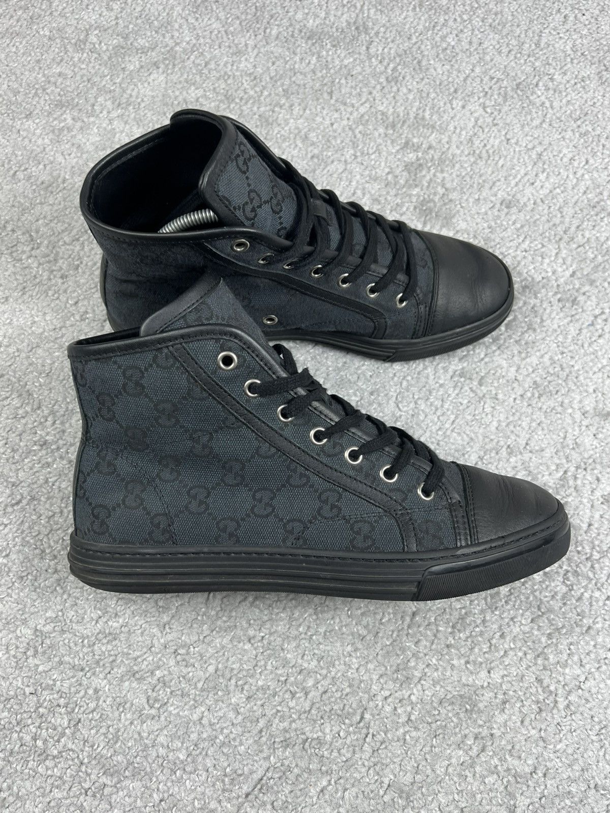 Gucci Gucci GG Monogram Hi Black Shoes Size 37 Size US 7 / IT 37 - 1 Thumbnail