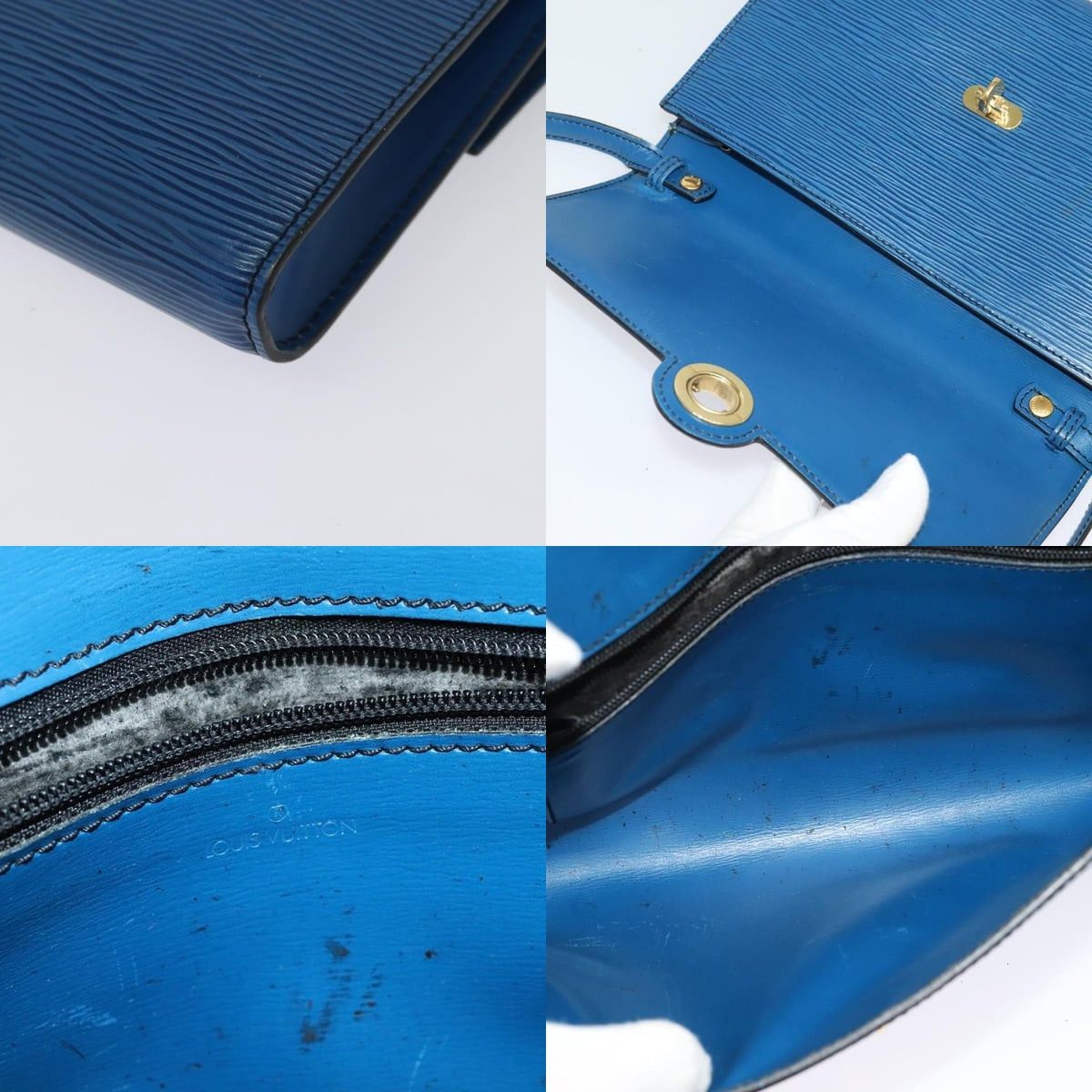 Louis Vuitton LOUIS VUITTON Epi Pochette Arche Shoulder Bag Blue M52575 Size ONE SIZE - 11 Thumbnail