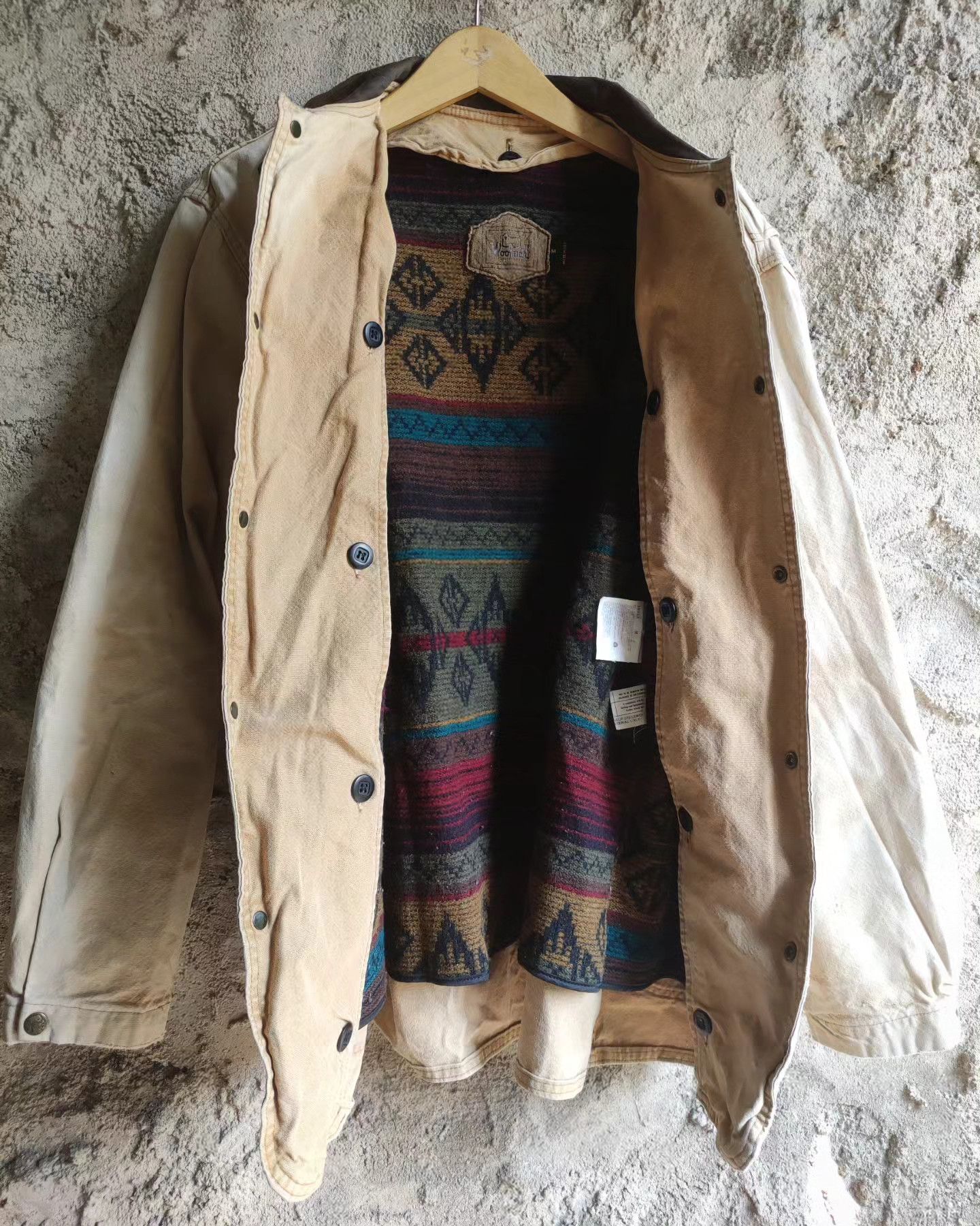 Vintage WOOLRICH BLANKET LINED BARN COAT JACKET Size US L / EU 52-54 / 3 - 7 Thumbnail