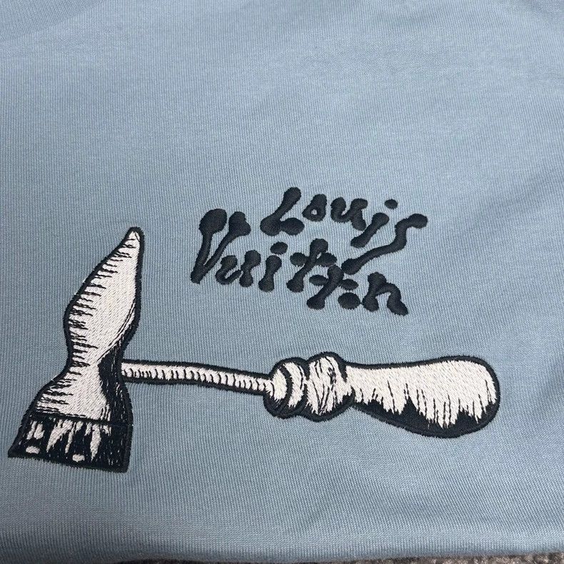 Louis Vuitton Louis Vuitton Hammer Tool Embroidered Haze Blue Short Slee Size US M / EU 48-50 / 2 - 3 Thumbnail