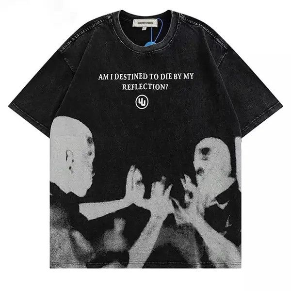 VIBE Cotton T-shirt Punk streetwear Gothic hip-hop Harajuku style Size US L / EU 52-54 / 3 - 7 Thumbnail