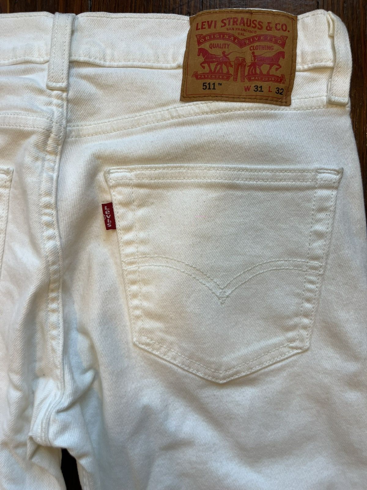 Levi's Vintage Clothing Levi’s Men’s 511 Slim Fit Jeans Castilleja White 31x32 NWT Size US 31 - 4 Thumbnail