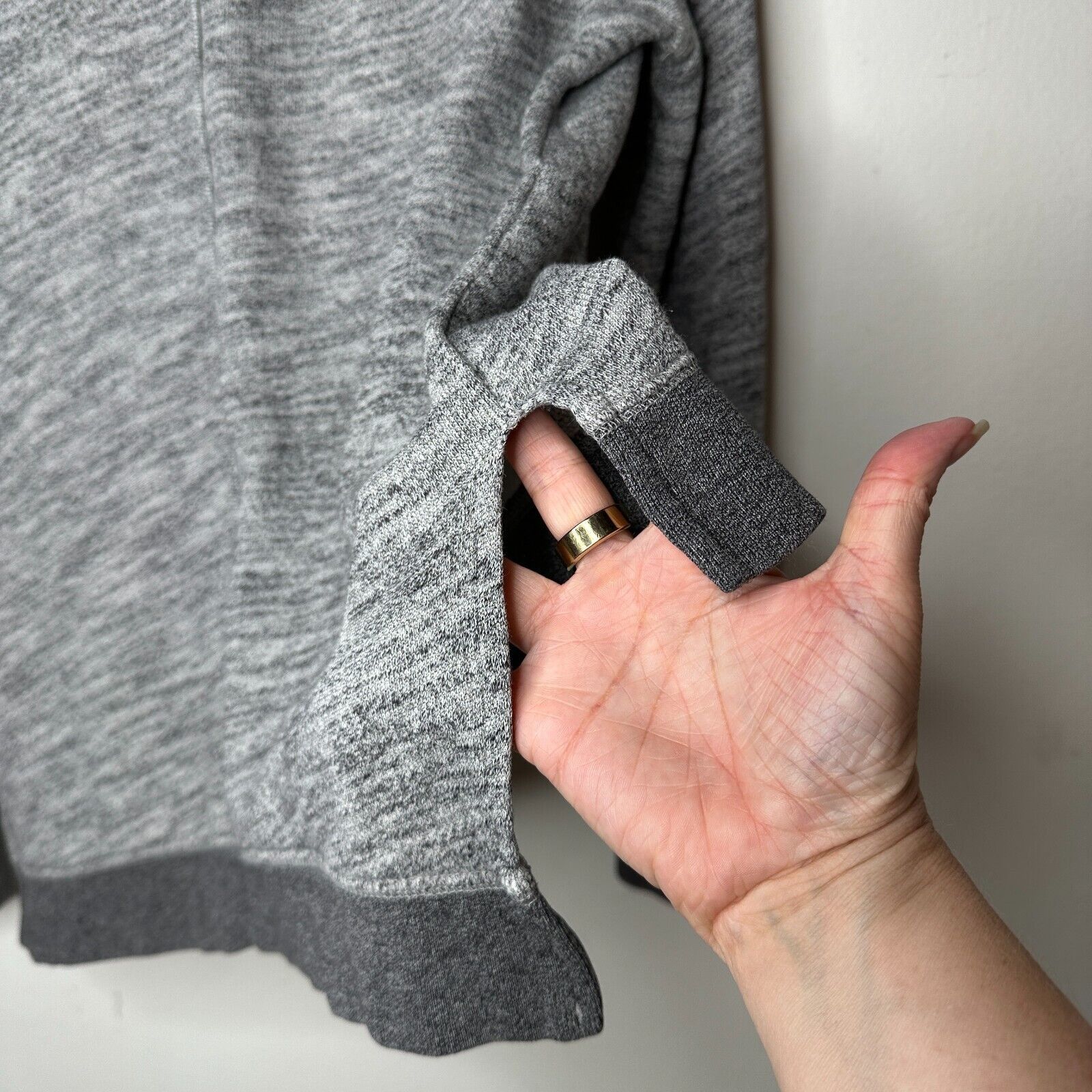 Rag & Bone Rag & Bone Gray Georgia Boxy Sweatshirt Dark Gray Trim S Size S / US 4 / IT 40 - 9 Thumbnail