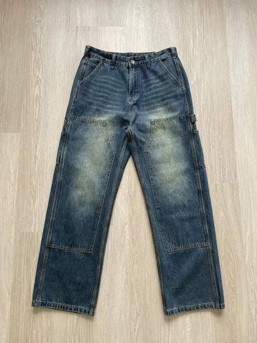 VIBE double knee faded carpenter hiphop jeans Size US 30 / EU 46 - 4 Thumbnail
