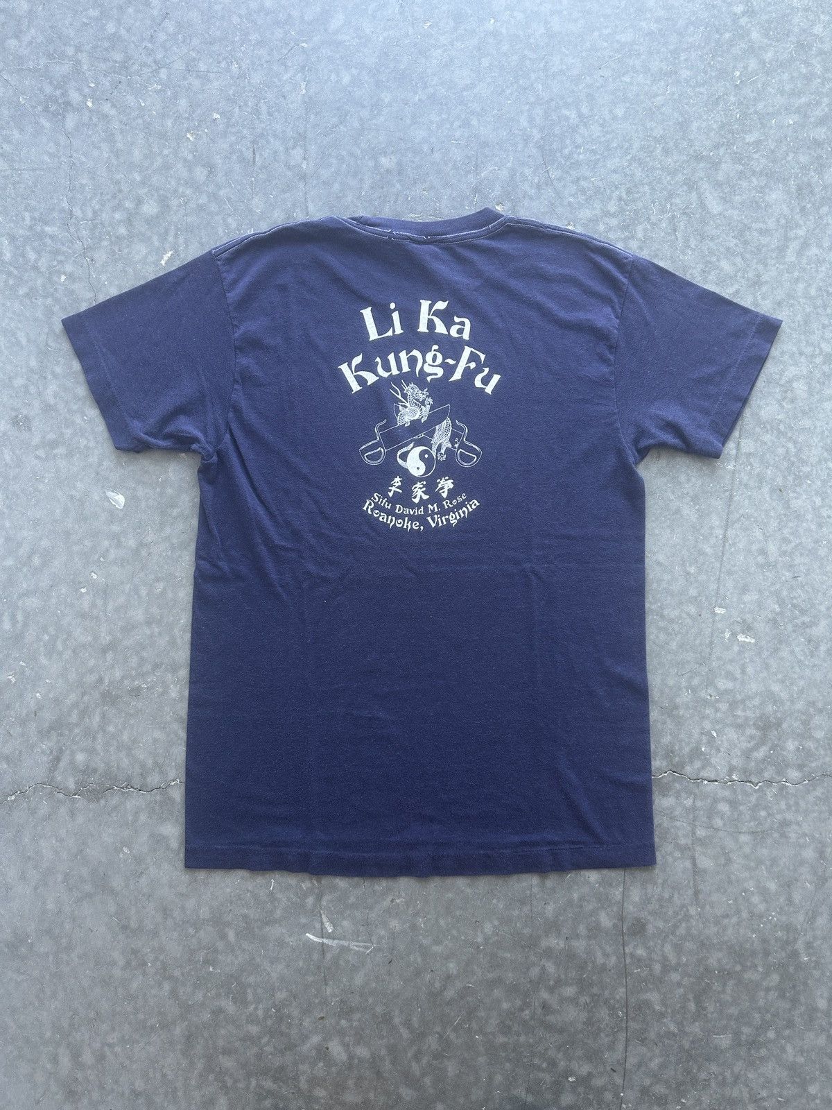 Japanese Brand × Vintage Vintage 80s Kung Fu Graphic Tee Dragon Yin Yang Size US M / EU 48-50 / 2 - 1 Thumbnail