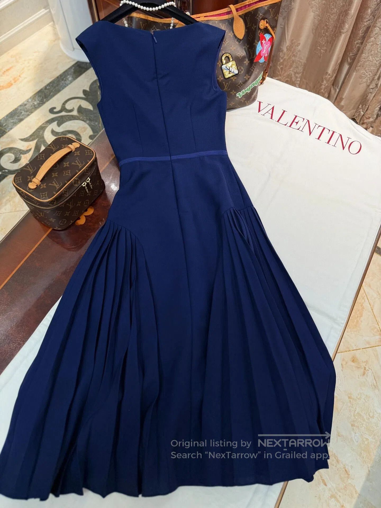 evening dress fast delivery Kelli Wool Structured Boatneck Maxi Dress
