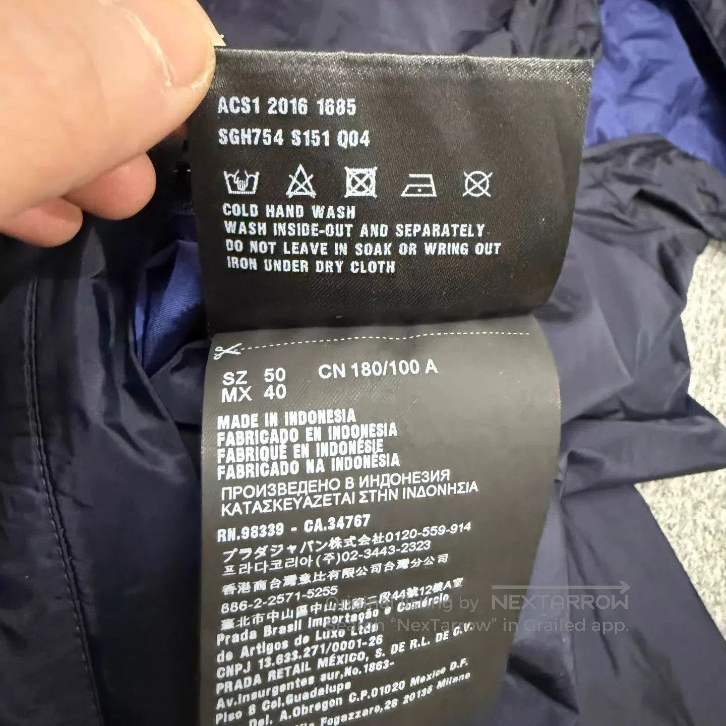 Prada Blue Hooded Lightweight Jacket Size M. Size US M / EU 48-50 / 2 - 5 Thumbnail
