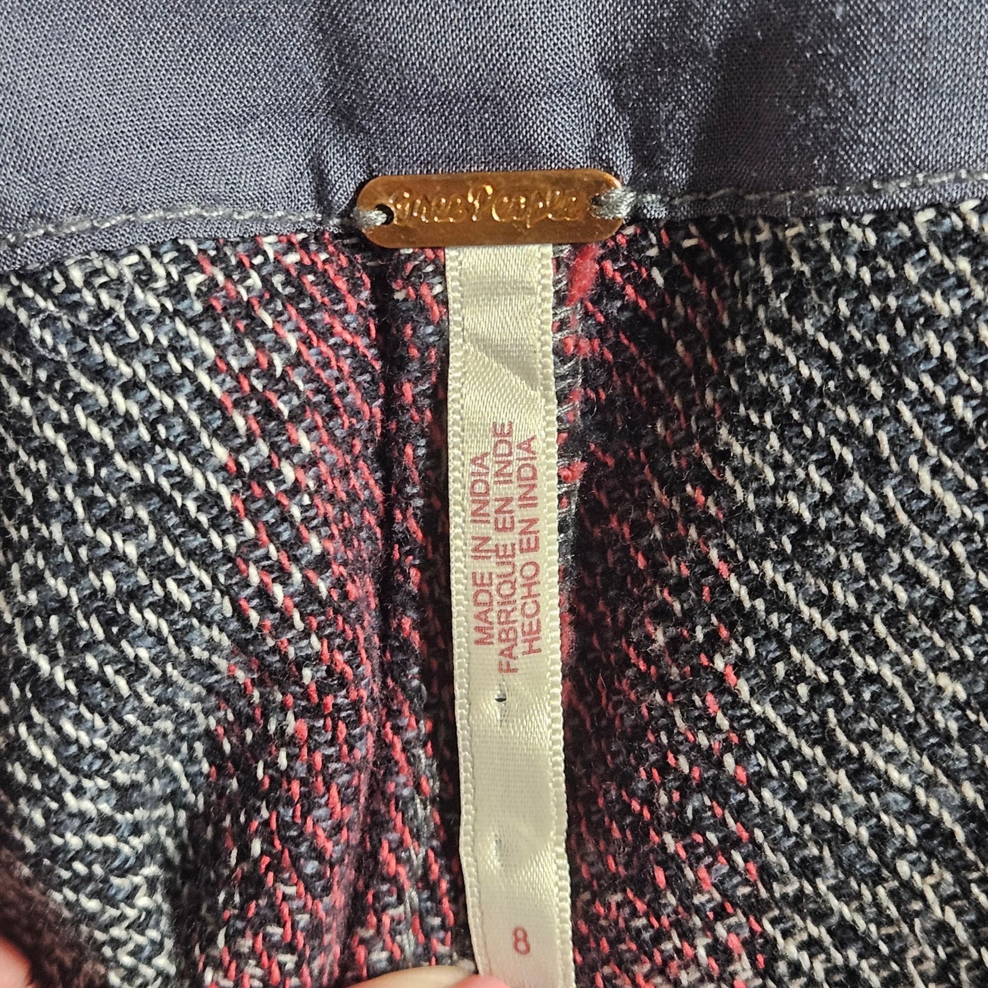 Free People Free People Women’s Plaid Tweed Wrap Shorts 8 Red Blue Indie Size 30" / US 8 / IT 44 - 3 Thumbnail