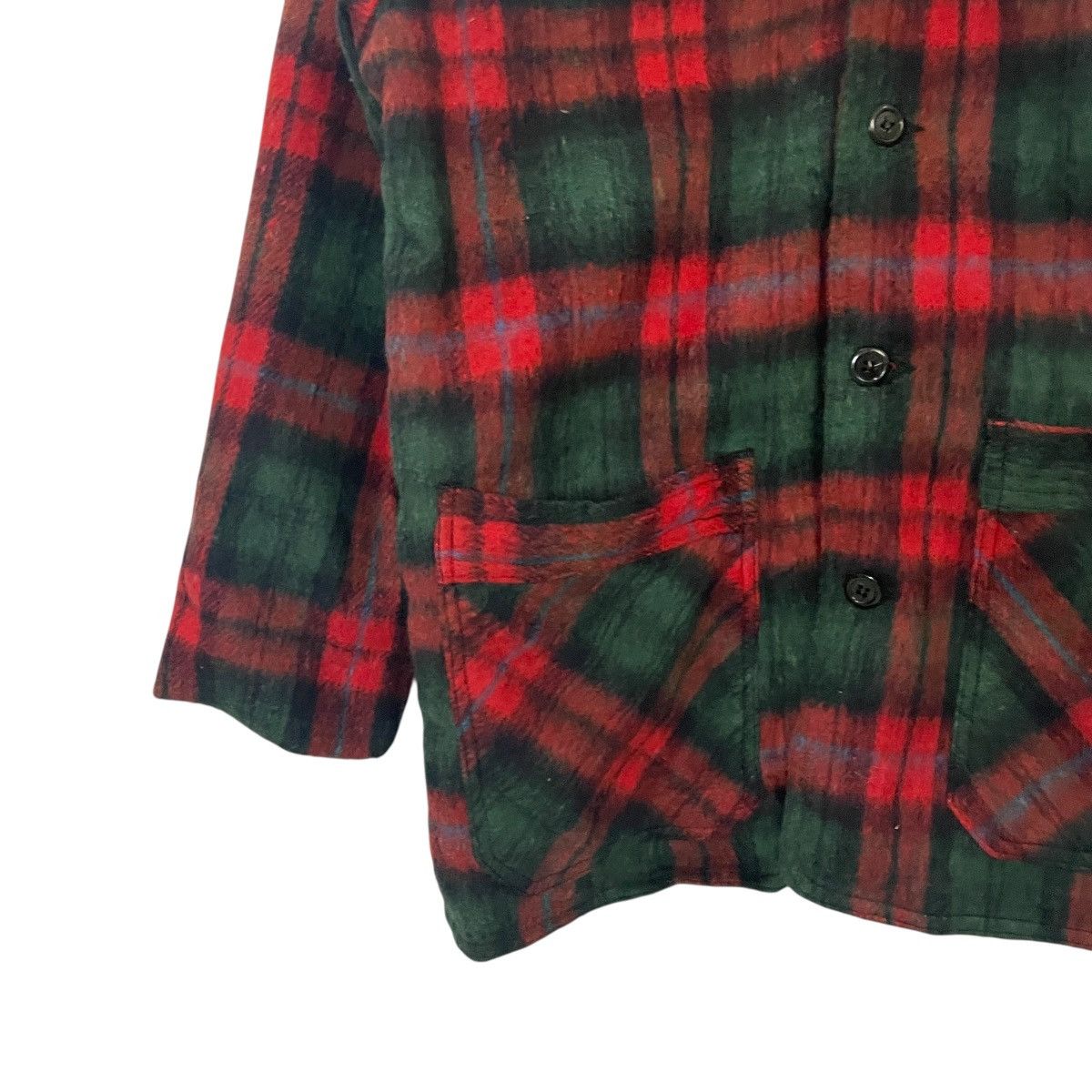 Japanese Brand Vintage Halt Wool Chekered Jacket Size US M / EU 48-50 / 2 - 3 Thumbnail
