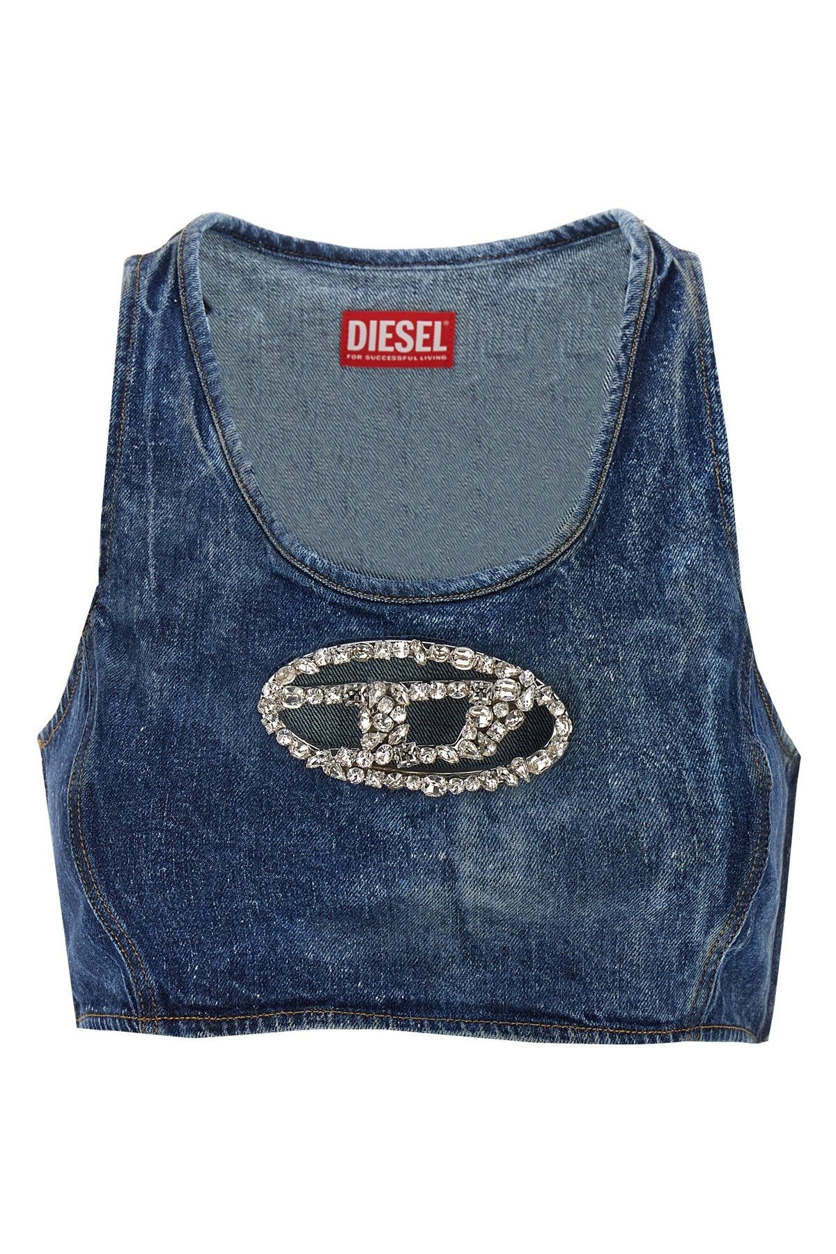 image of Diesel 'de-Top Fse' Top in Blue, Women's (Size Medium)