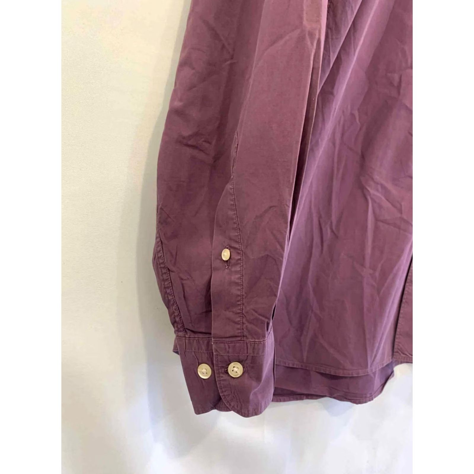 Hartford Hartford Dress Shirt Purple Long Sleeve 100% Cotton Men’s M Size 40R - 6 Thumbnail