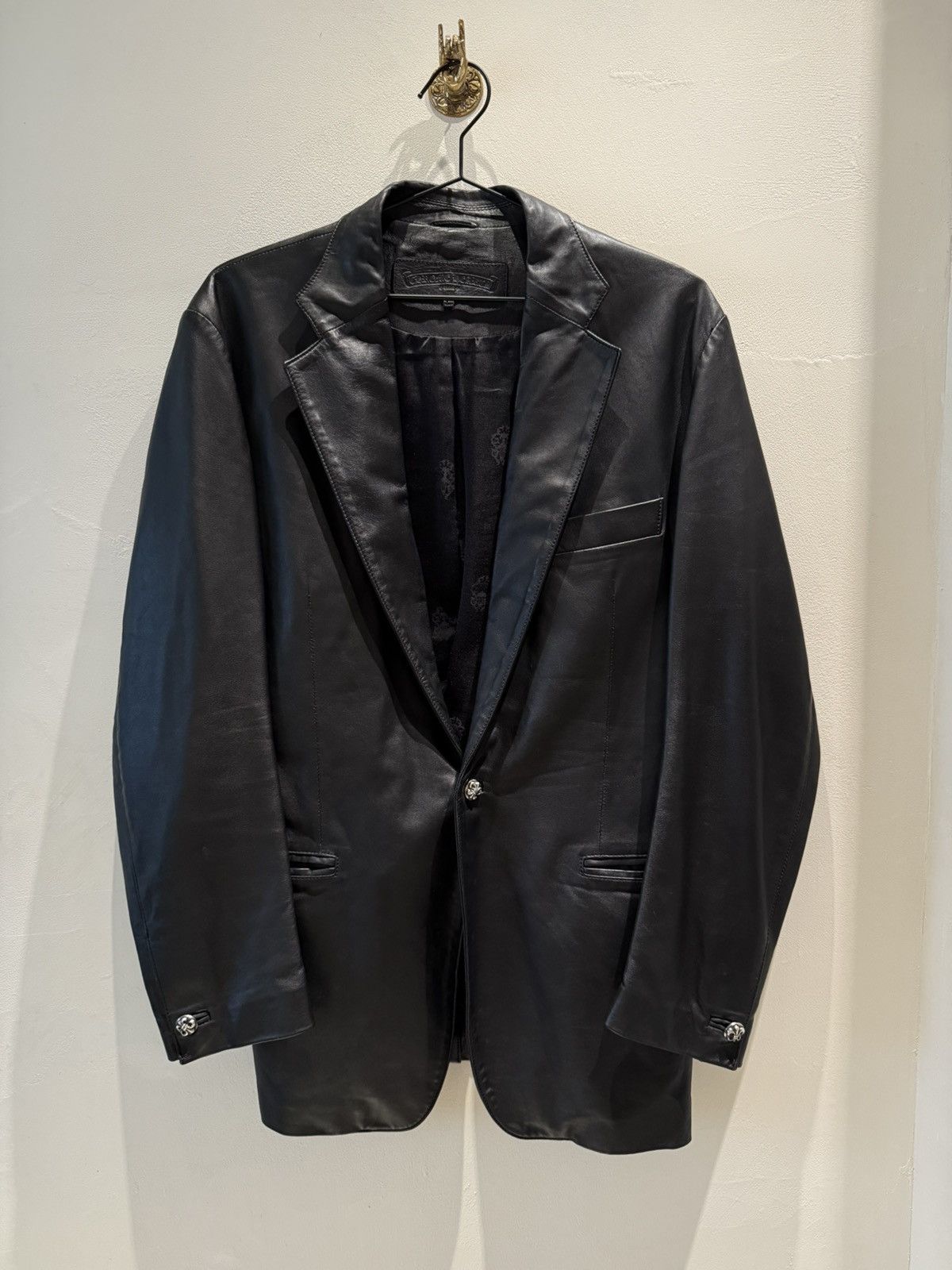 Chrome Hearts Chrome Hearts Leather Jacket Classy RARE !! Size US L / EU 52-54 / 3 - 1 Thumbnail