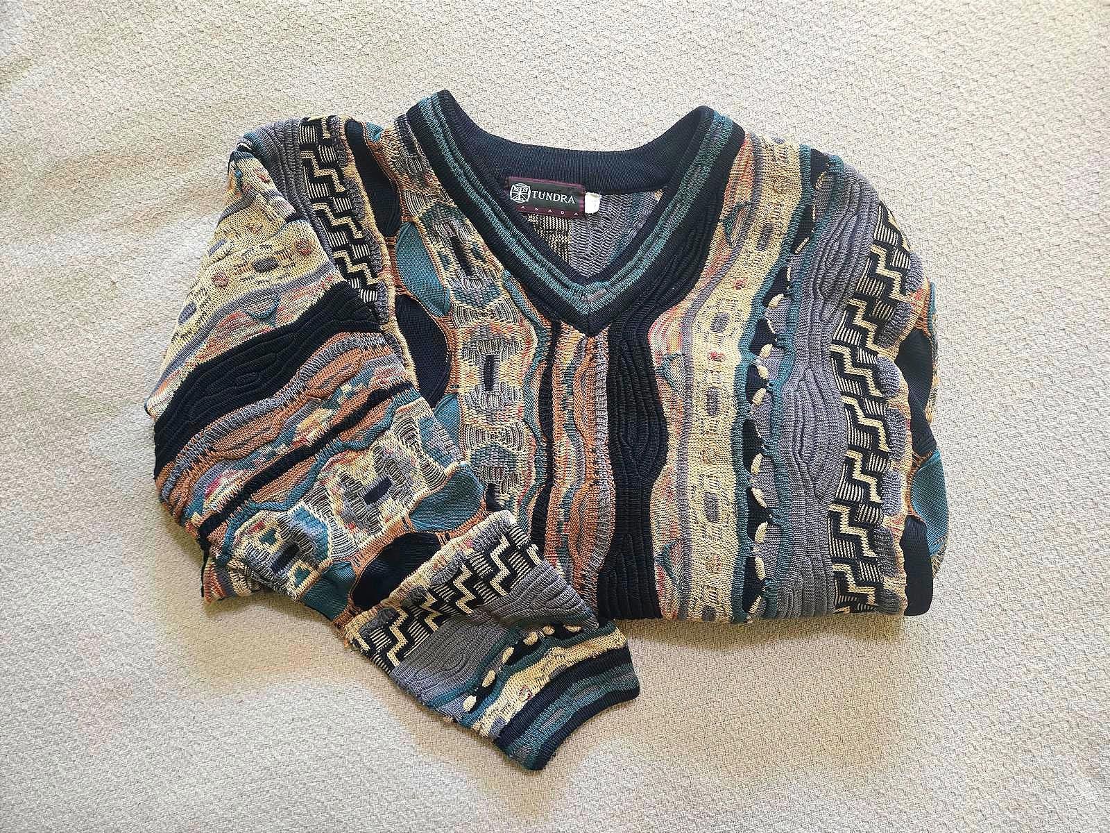 Other Tundra Sweater L | 90s Coogi Style Textured Knit Size US L / EU 52-54 / 3 - 1 Thumbnail