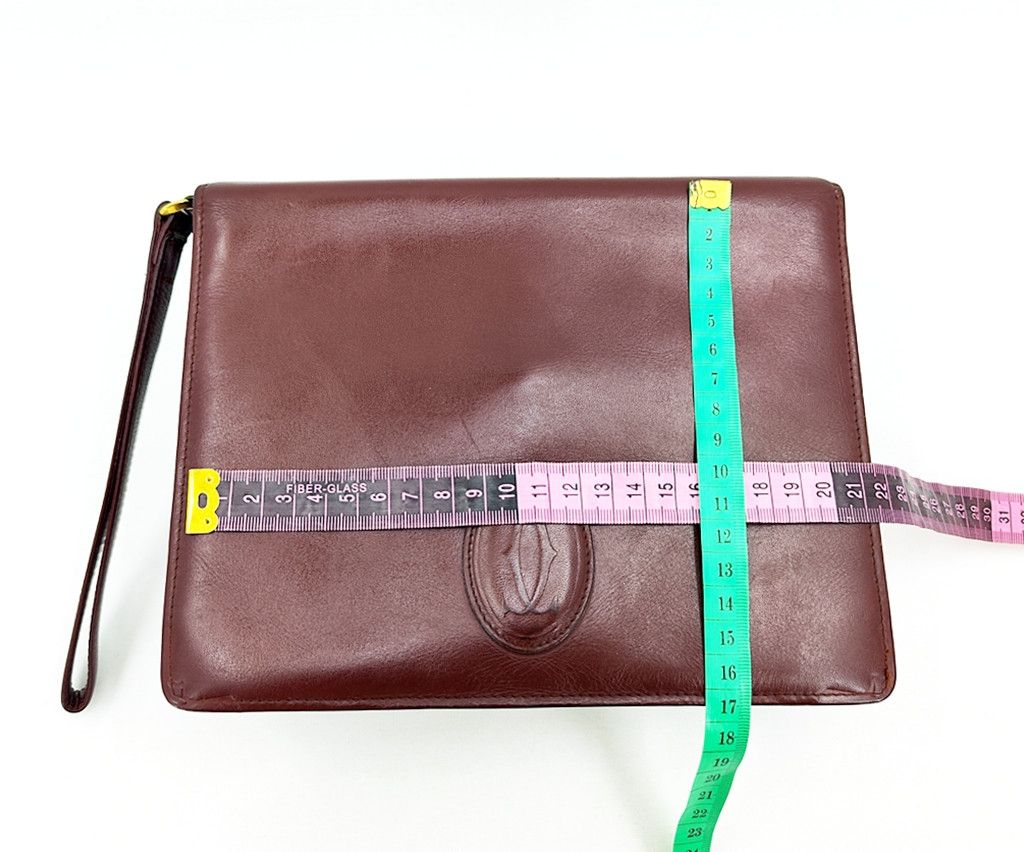 Cartier authentic CARTIER burgundy flap leather clutch bag Size ONE SIZE - 11 Thumbnail