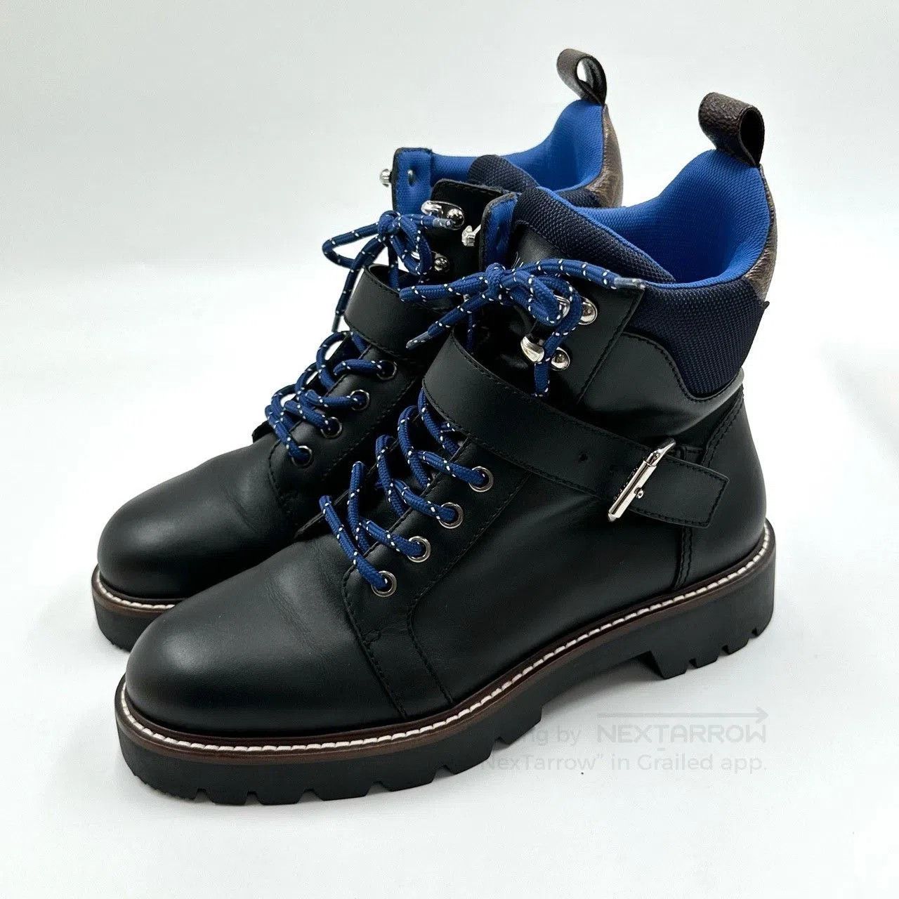 Louis Vuitton LV Monogram Leather Martin Boots. Size US 7 / EU 40 - 1 Thumbnail