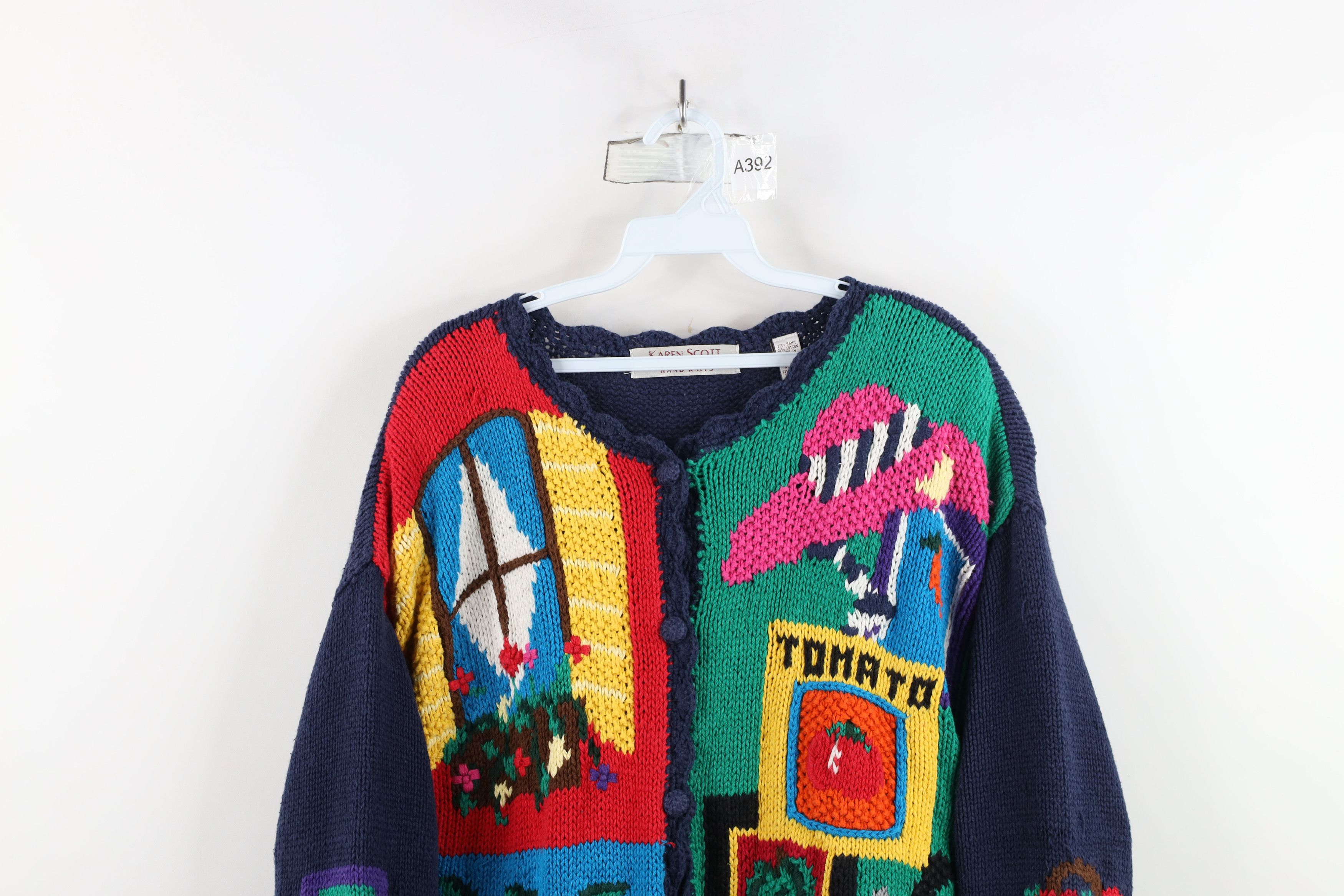 Vintage Vintage 90s Streetwear Knit Garden Nature Cardigan Sweater Size L / US 10 / IT 46 - 2 Thumbnail