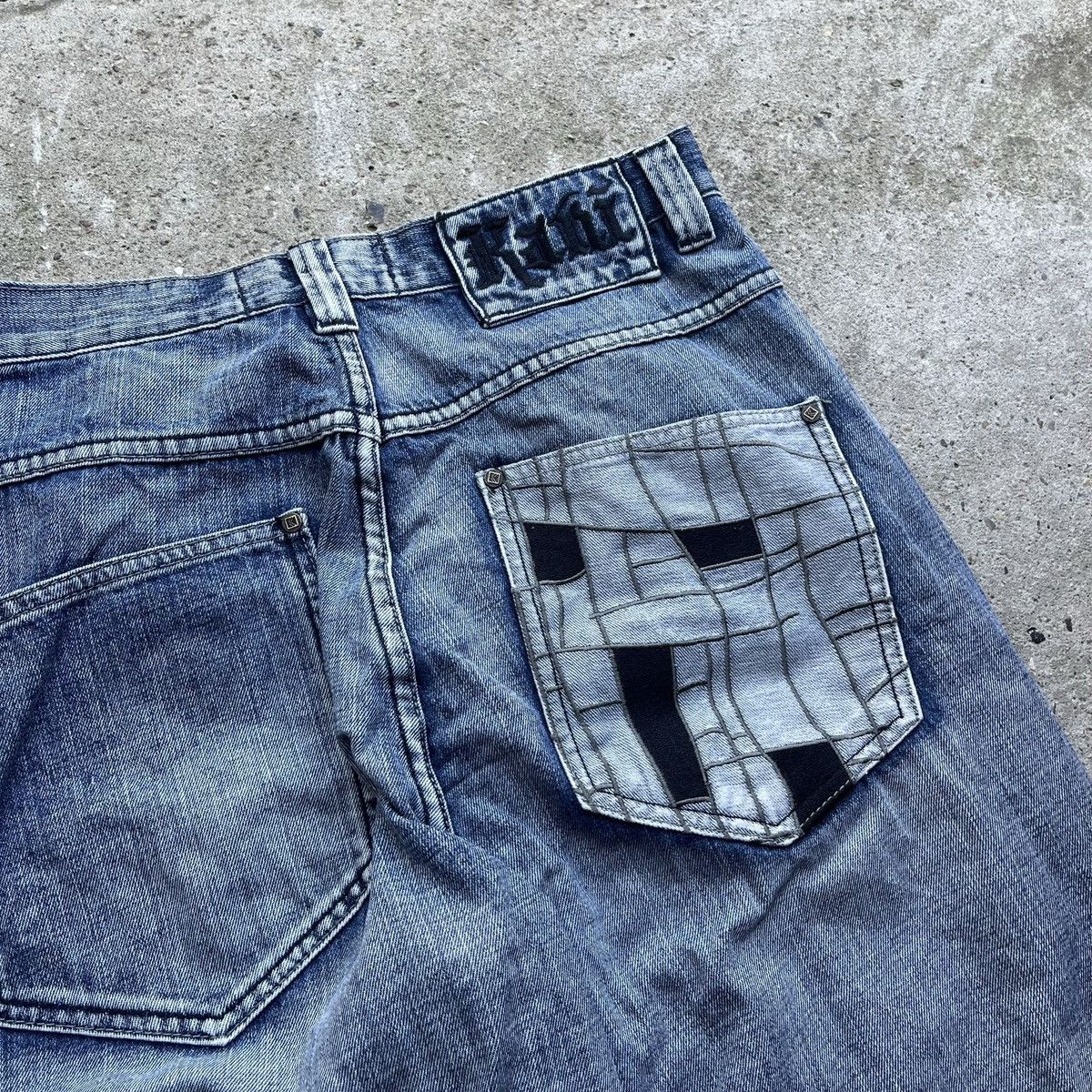 Karl Kani × Vintage Karl Kani 34x34 Vintage 90s Big Logo Baggy Rap Denim Jeans Size US 34 / EU 50 - 14 Thumbnail