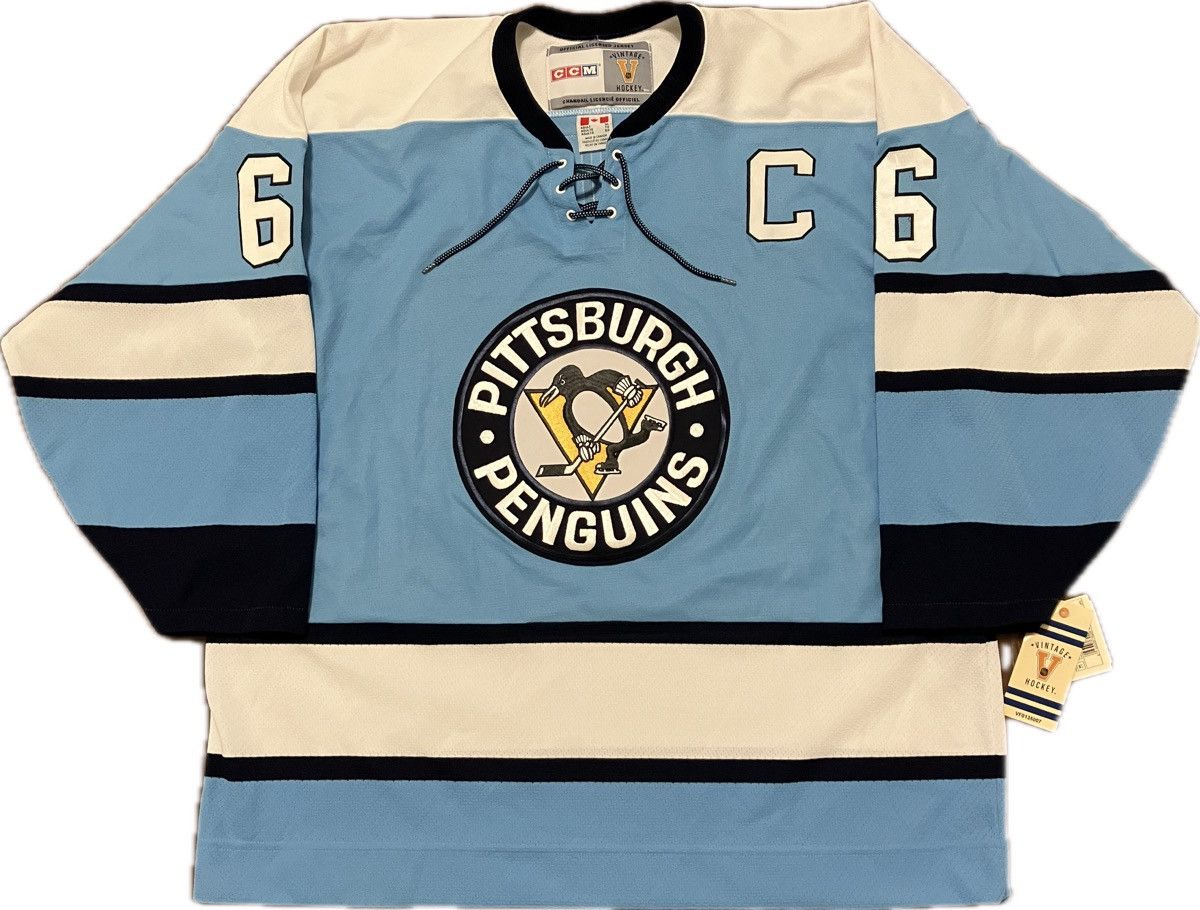 Pittsburgh Penguins Lemieux Vintage Hockey CCM NHL Jersey