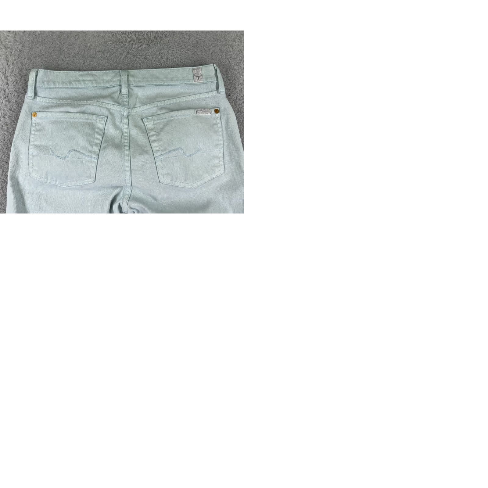 7 For All Mankind 7 For All Mankind Jeans Womens 27 Blue Denim Cropped Comfortable Stretch Regular Straight 5-Pocket Cotton Blend Logo Size 27" / US 4 / IT 40 - 10 Thumbnail