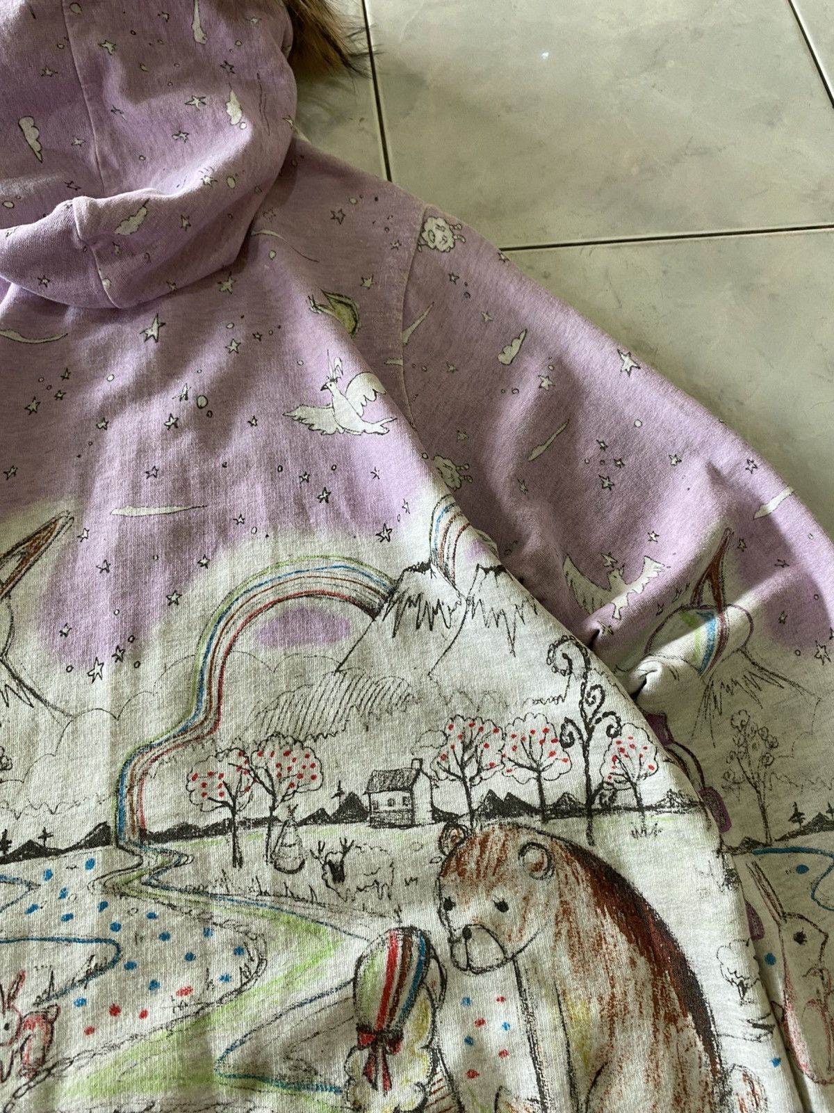Japanese Brand FUR Scolar Dreamscape Graphic Hoodie Fairy Tale Illustration Size M / US 6-8 / IT 42-44 - 11 Thumbnail