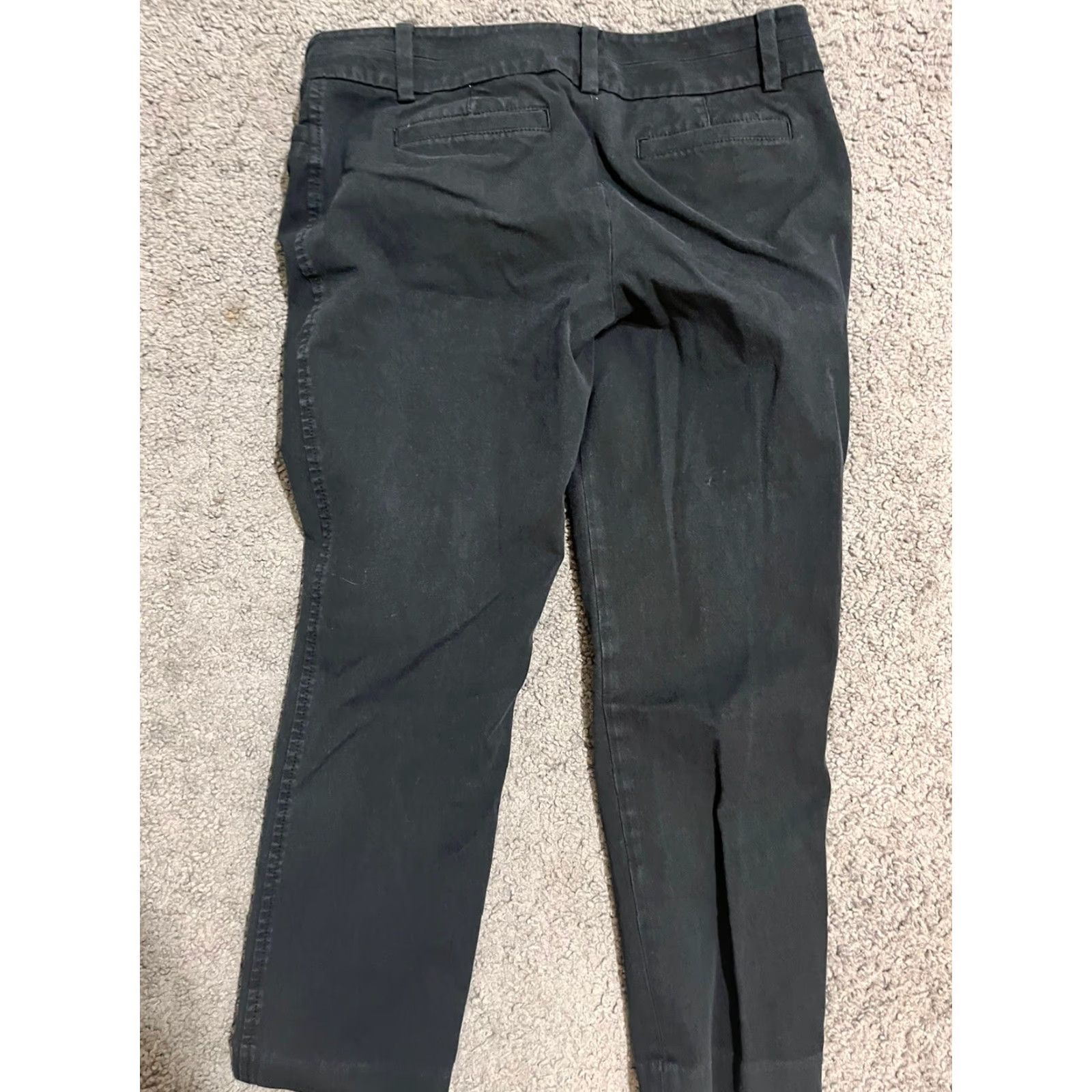 Talbots Talbots Petites Solid Ankle Pants Size 8P Black Cotton Blend Womens Size 30" / US 8 / IT 44 - 3 Thumbnail