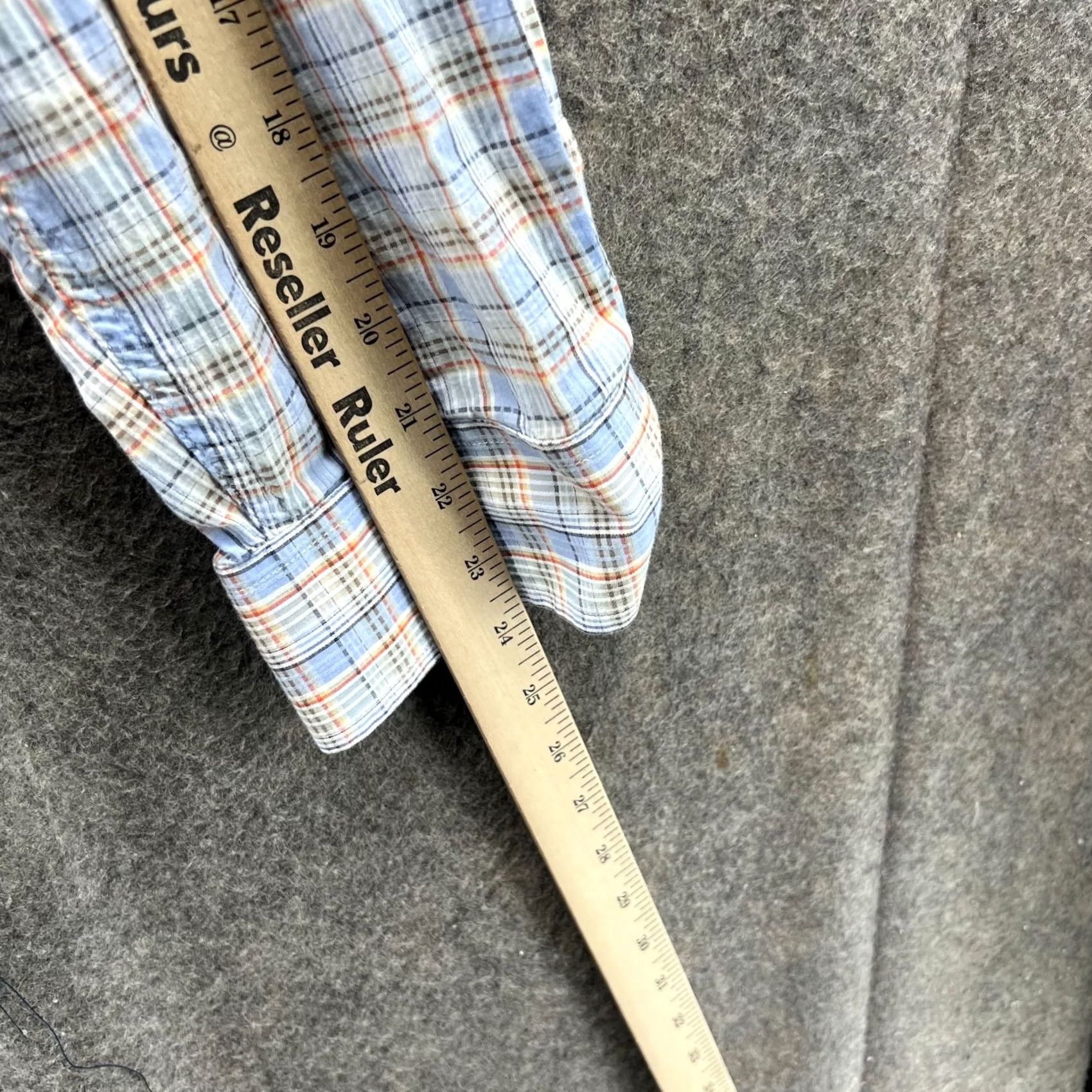 Orvis Orvis Shirt Mens XL Blue Button-Down Active Fit Dress Plaid Classic Pocket Button-Up Casual Formal Workwear Startout Size 46R - 3 Thumbnail