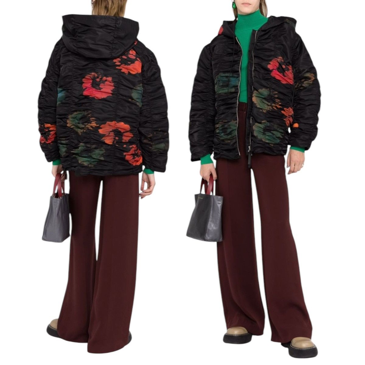 Marni $2,200 Runched floral bomber Size US S / EU 44-46 / 1 - 2 Thumbnail