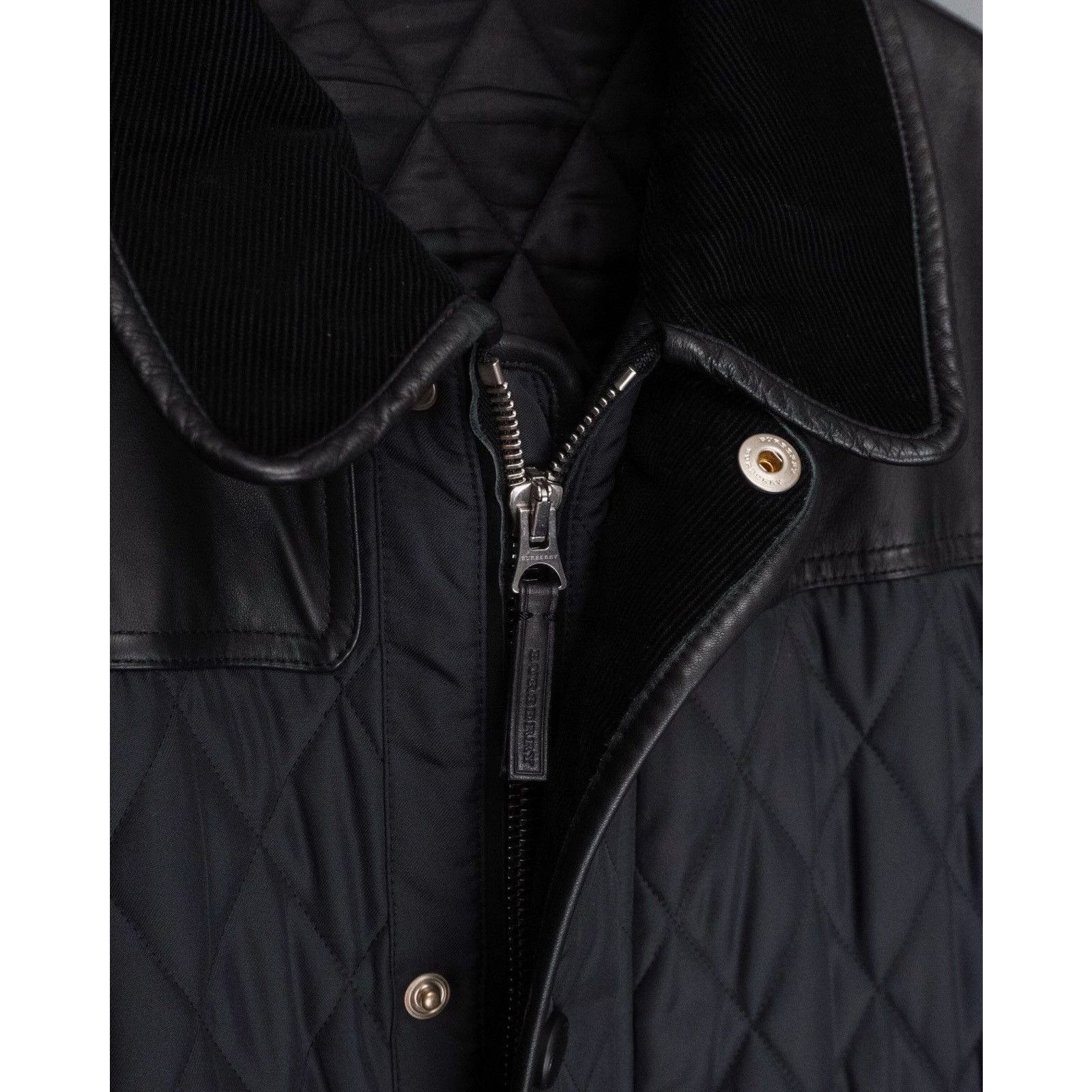 Burberry Burberry quilted cord collar black lamb leather jacket Size US L / EU 52-54 / 3 - 14 Thumbnail