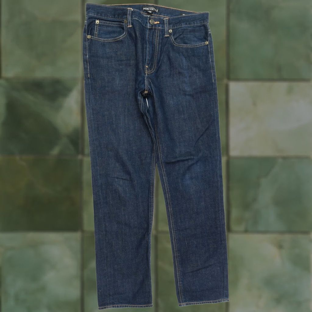 J.Crew J.CREW Jeans Slim Straight Leg Mens 30x30 Blue Rinse Denim 100% Cotton Mid Rise Zip Pocket 5-Pocket Design Regular Fit Shirt? Size US 30 / EU 46 - 1 Thumbnail