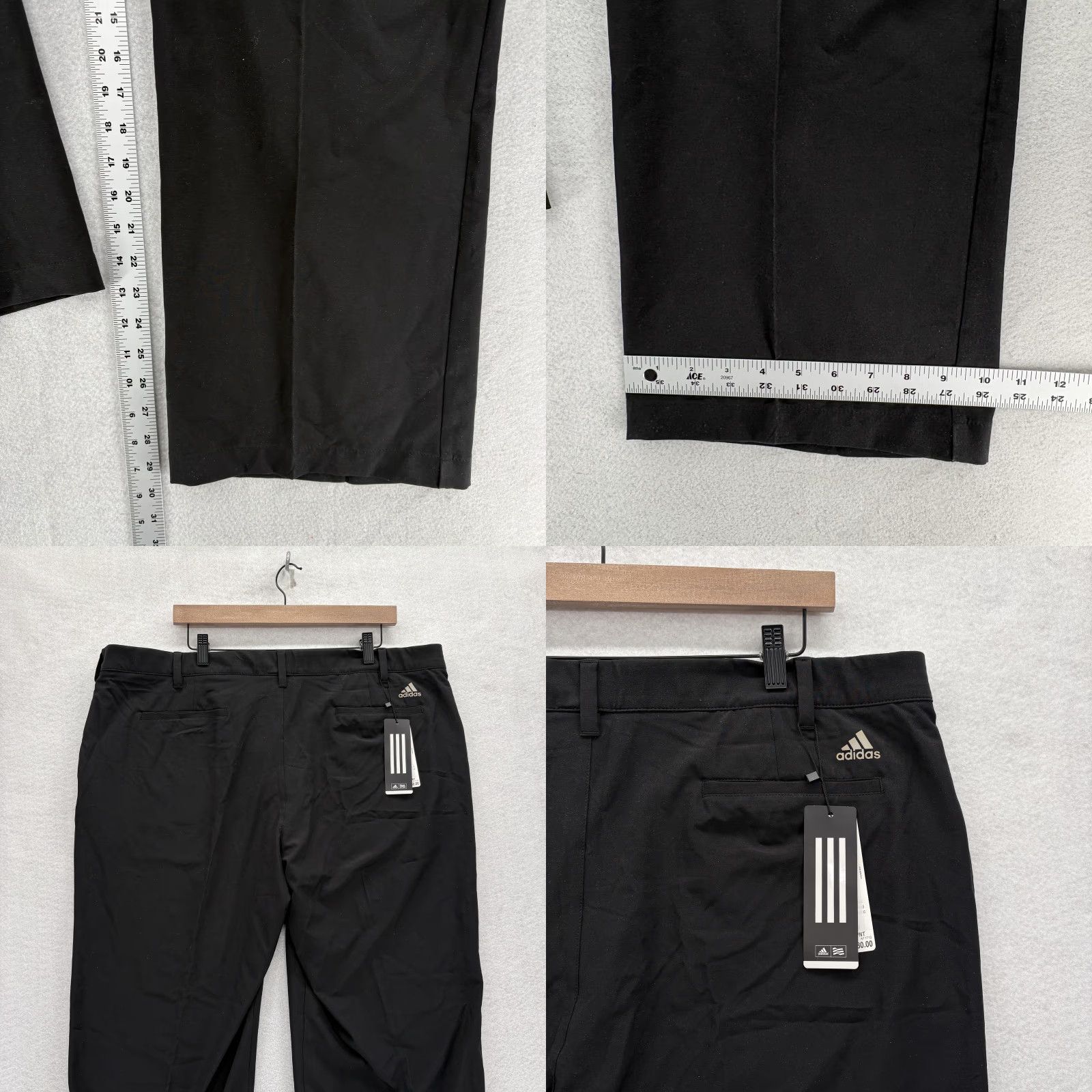 Adidas Adidas Golf Pants Mens 42x30 Black Stretch Regular Fit Performance Tech Athletic Size US 42 / EU 58 - 8 Thumbnail