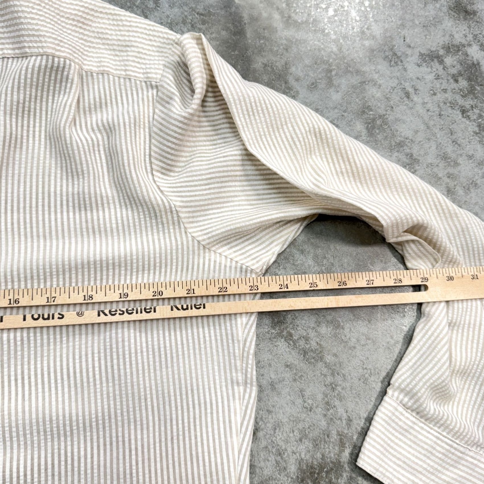 Levi's VINTAGE Levis Shirt Mens XL Beige White Striped Button-Down Cowboy Embroidered Western Size US XL / EU 56 / 4 - 7 Thumbnail