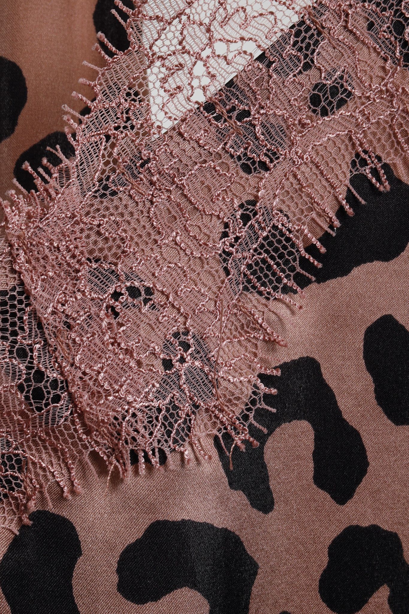 CAMI NYC Cami NYC Blush Black Leopard Print Racer Lace Cami Size L / US 10 / IT 46 - 6 Thumbnail