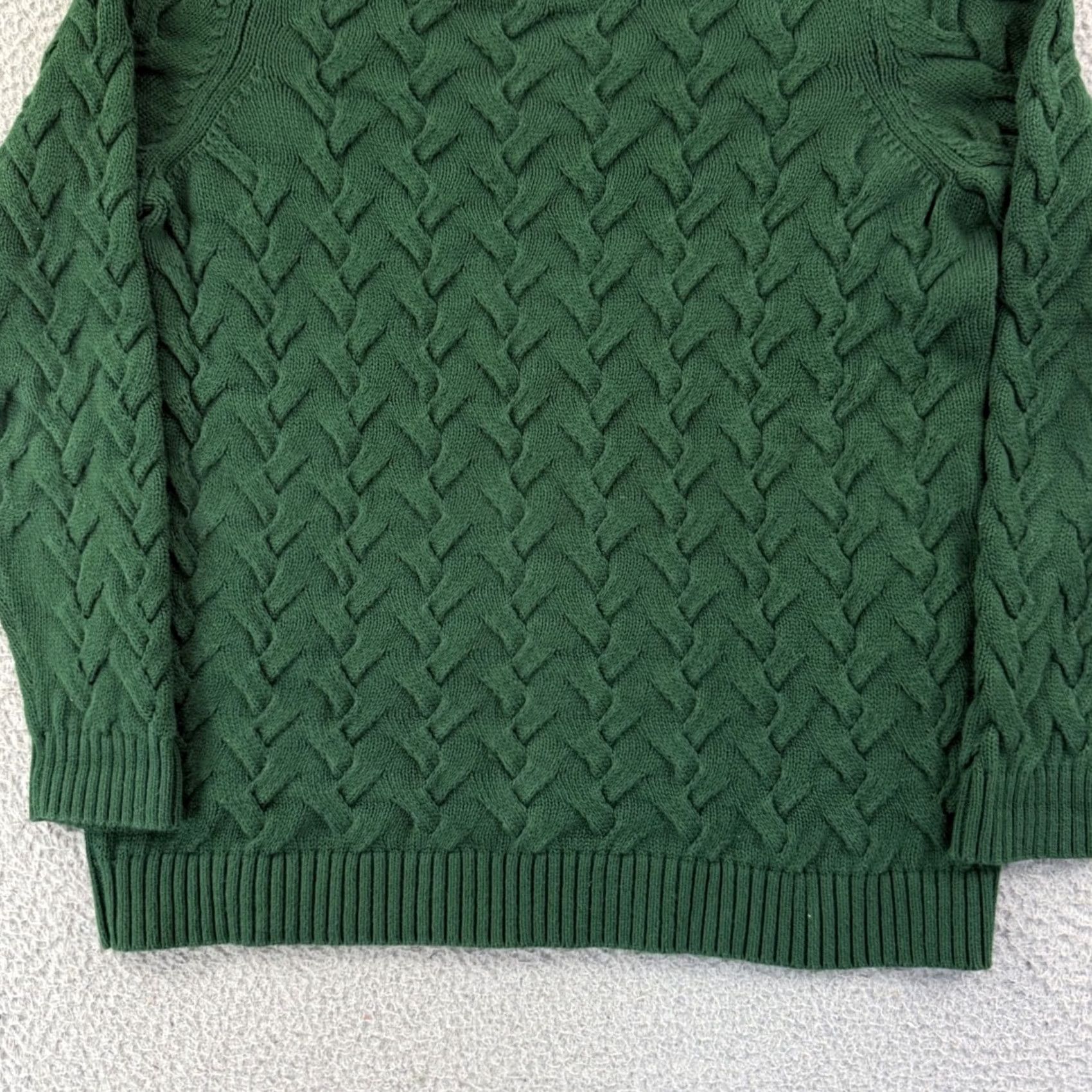 Lands' End Lands' End Drifter Sweater Woman's Medium Green Long Sleeve Cable Knit Preppy Pullover Blacklisted? (No) Size M / US 6-8 / IT 42-44 - 2 Thumbnail