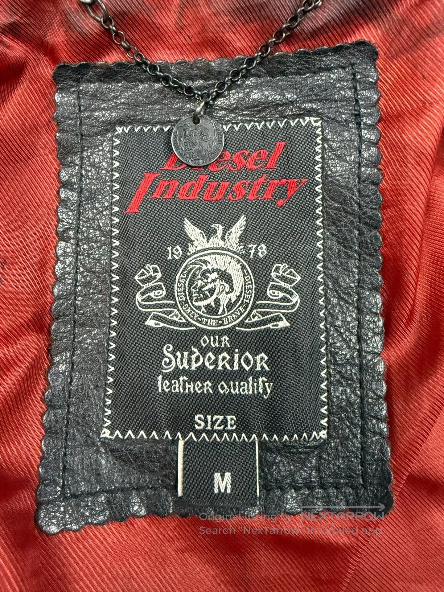 Diesel Diesel Men’s Black Leather Motorcycle Jacket. Size US M / EU 48-50 / 2 - 4 Thumbnail