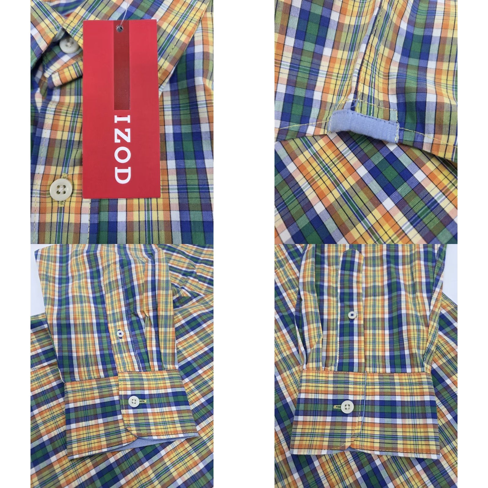 Izod NWT IZOD Mens Long Sleeve Button Up Plaid Shirt L Multicolor Casual, Travel, Business Fabric Cotton Woven Pocket Button-Down Collared Size US L / EU 52-54 / 3 - 8 Thumbnail