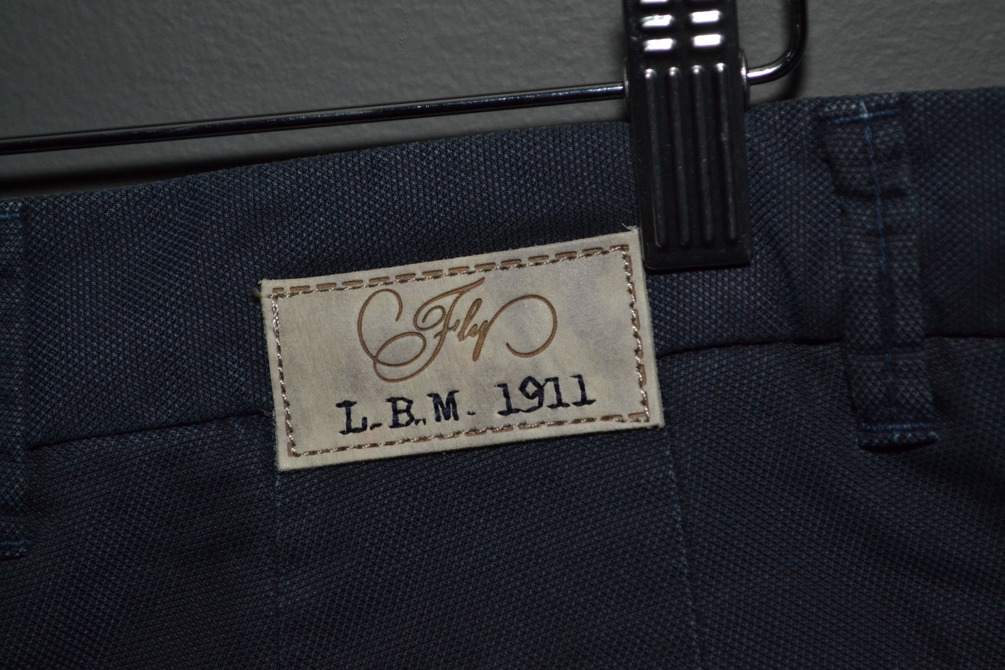L.B.M. 1911 LBM 1911 Trousers 52 Navy fancy weave Flat front Size US 36 / EU 52 - 6 Thumbnail