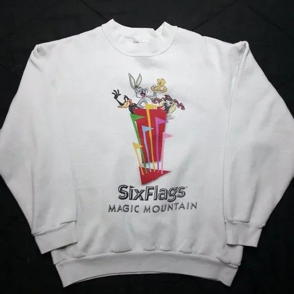 Vintage Vintage Six Flags Magic Mountain Crewneck Sweatshirt Size US M / EU 48-50 / 2 - 2 Thumbnail