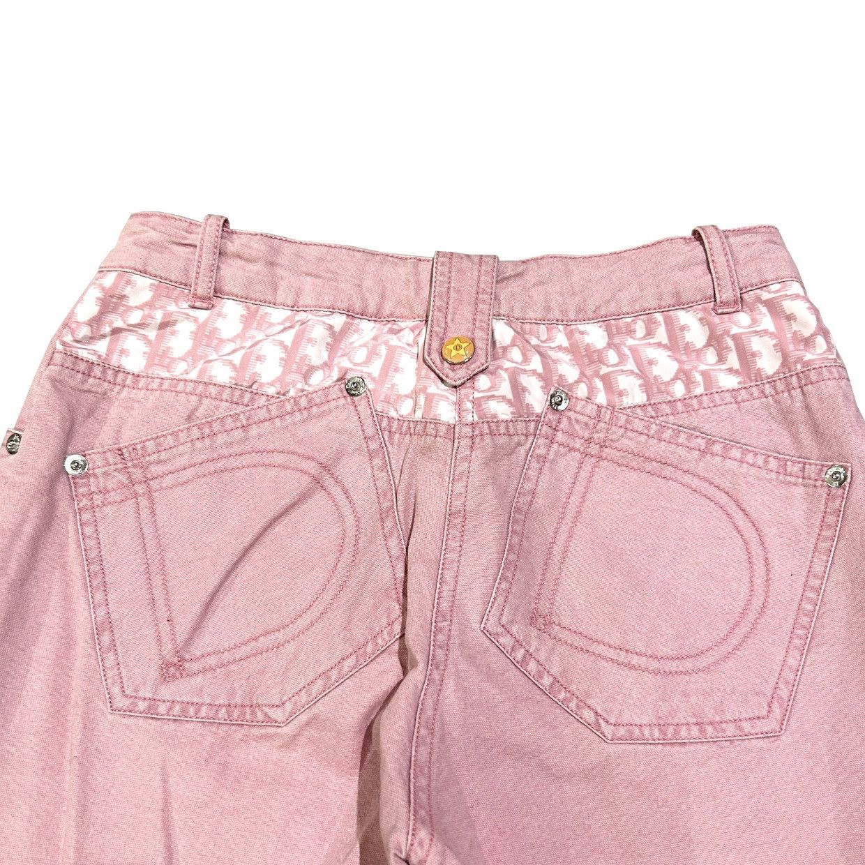 Dior Christian Dior by John Galliano pink monogram cargo trousers Size 26" / US 2 / IT 38 - 5 Thumbnail