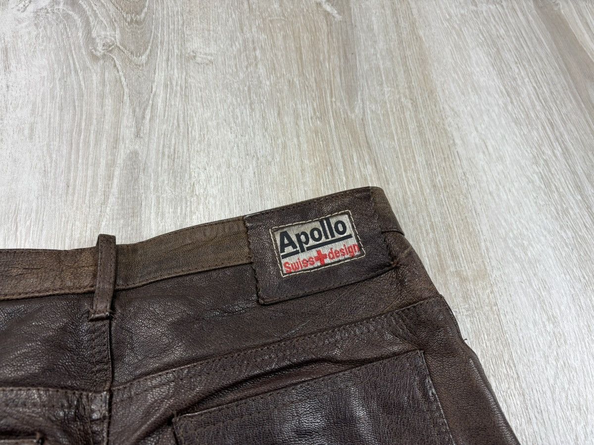 Genuine Leather × Leather × Vintage Womens biker motorcycle leather pants Apollo Size 29 Size 24" / US 00 / IT 34 - 13 Thumbnail