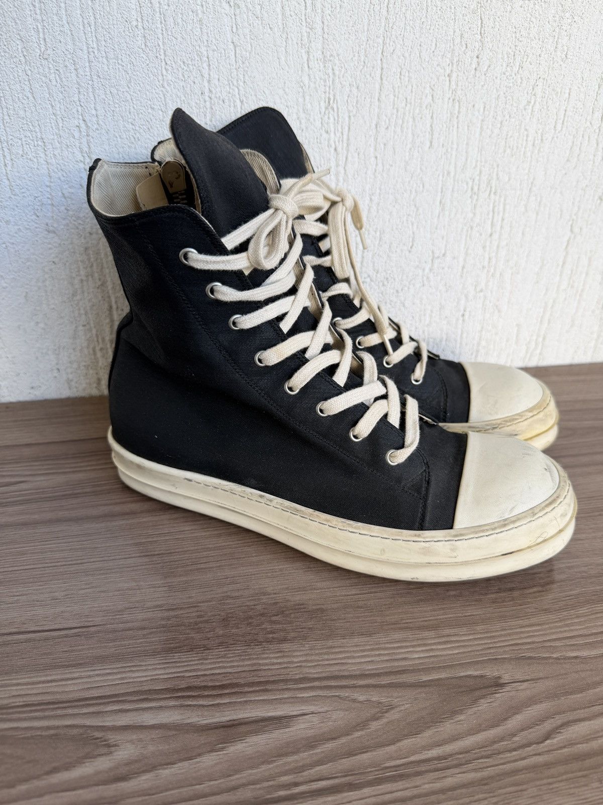 Rick Owens Drkshdw Waxed drkshdw ramones Size US 10 / EU 43 - 1 Thumbnail