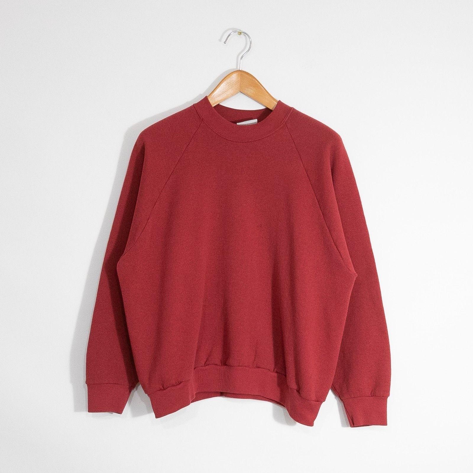 Vintage Vintage 90s Fruit of the Loom Blank Sweatshirt XL - Raglan Size US XL / EU 56 / 4 - 1 Thumbnail