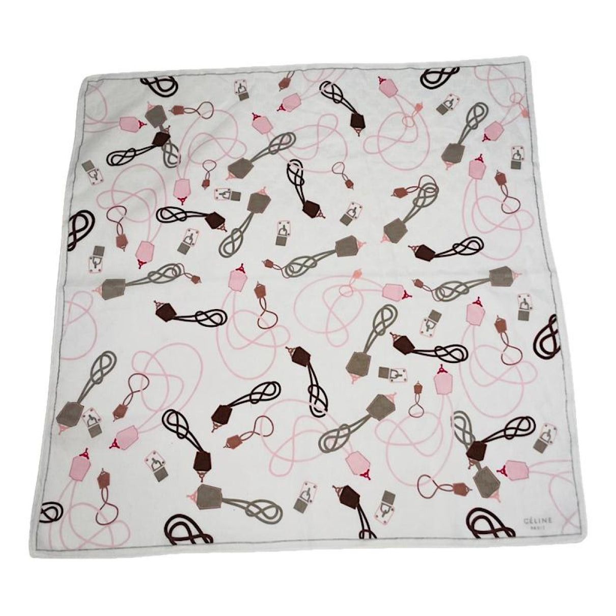 Celine White Silk Silk Handkerchief Size ONE SIZE - 1 Thumbnail