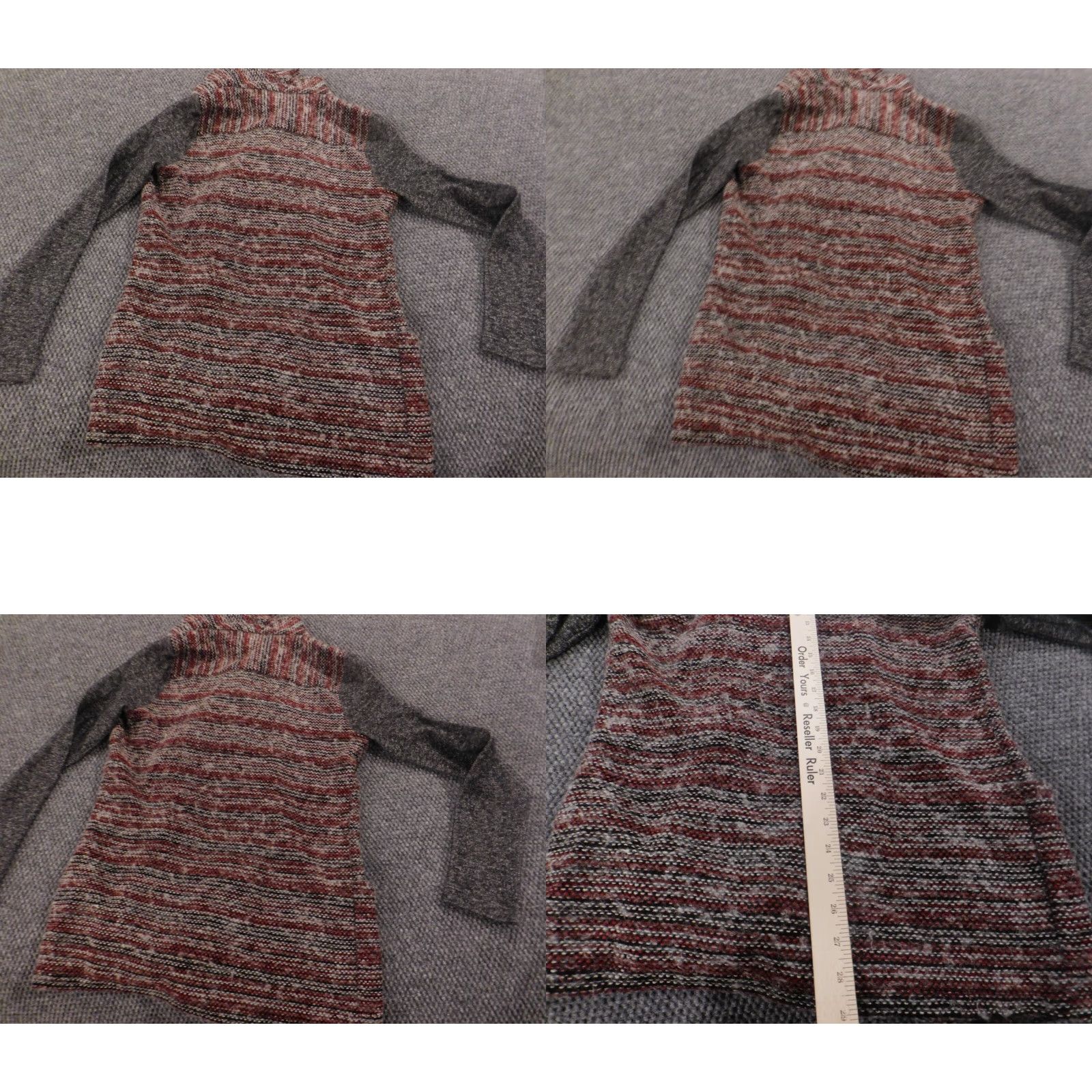 Lucky Brand Lucky Brand Cardigan Sweater Womens Small Red Open Chest Wool Acrylic Mock Neck Casual Knit Embroidered Regular Fit Adult Womens Size S / US 4 / IT 40 - 8 Thumbnail