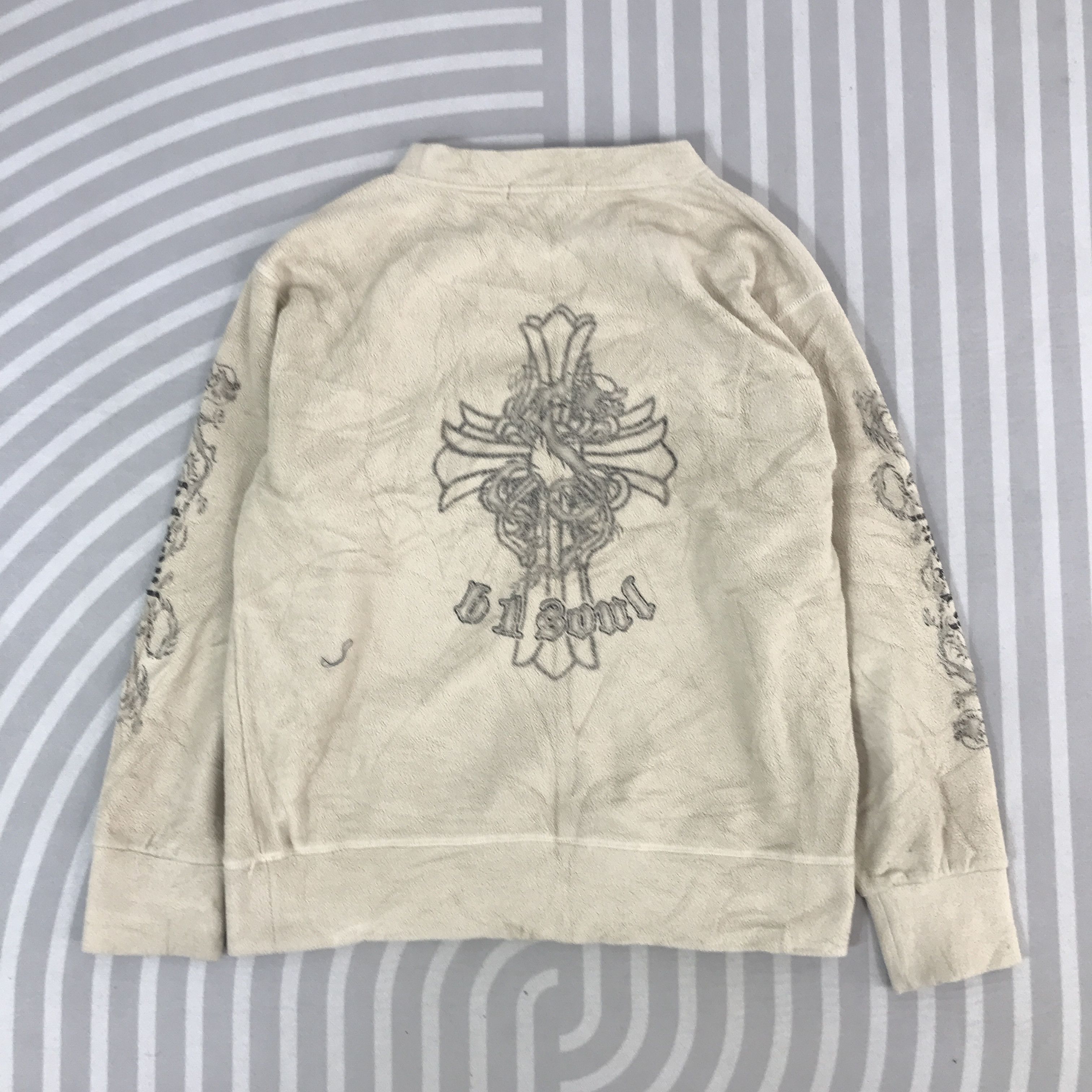 Japanese Brand Vintage One soul Japanese designs style Fleece sweater Size US L / EU 52-54 / 3 - 1 Thumbnail