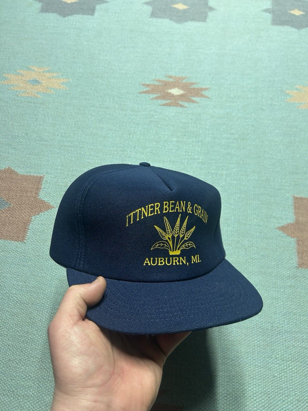 Vintage VTG snapback hat Ittner bean grain auburn Michigan farm USA Size ONE SIZE - 1 Thumbnail