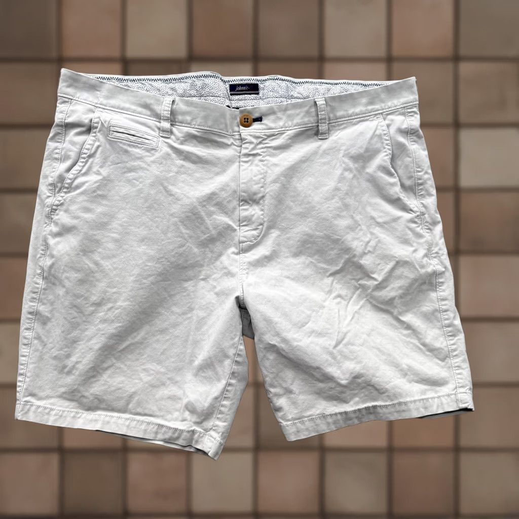 johnnie-O johnnie-O Shorts Mens 38 White Chino Stretch 9 Inseam Casual Cotton Summer Size US 38 / EU 54 - 1 Thumbnail