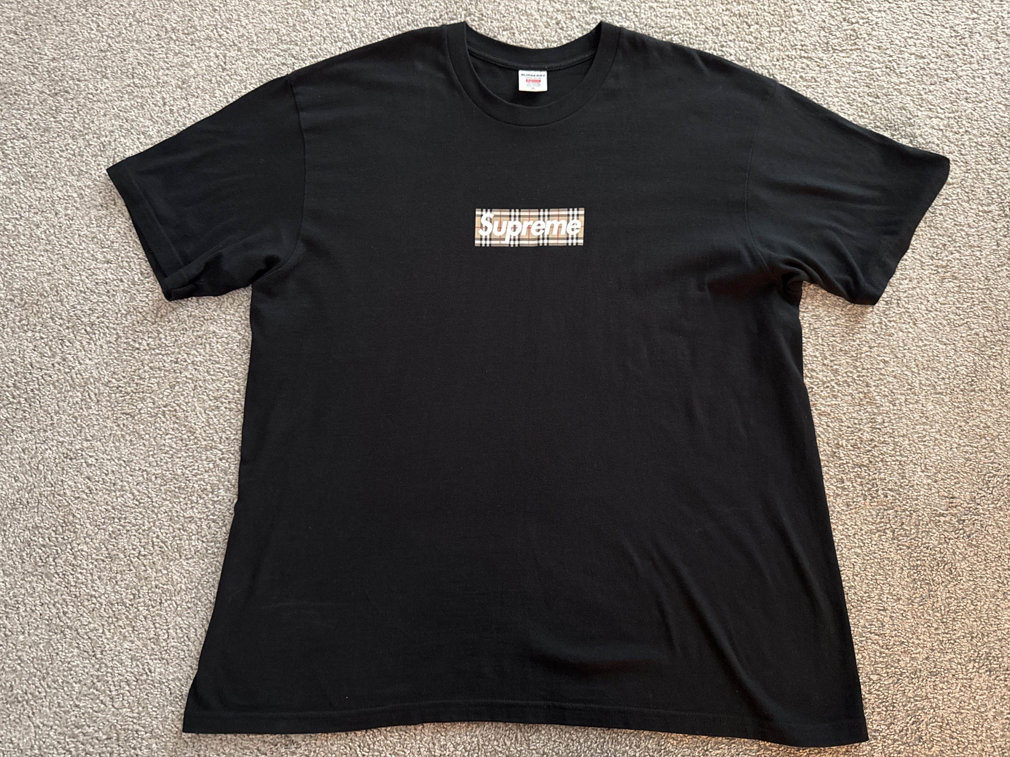 Burberry × Supreme Supreme Burberry Box Logo Tee | Grailed